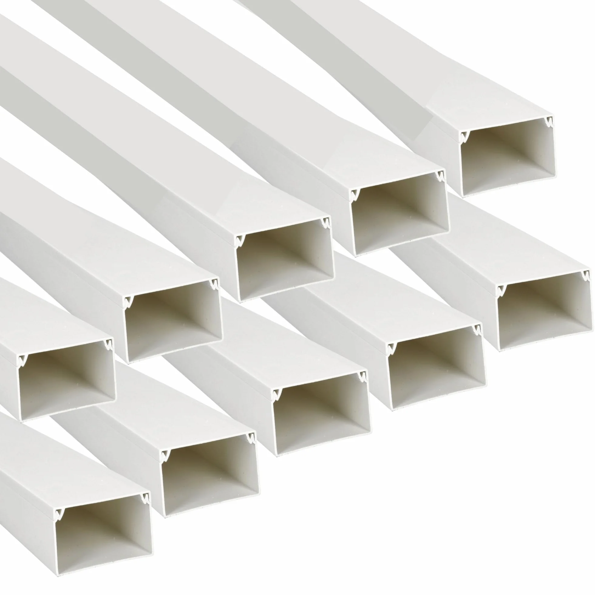 Jandei - Pack x10 Canaleta Blanca para Cables PVC. Organización y Protección del Cableado 1 Metro Longitud (40x60mm)