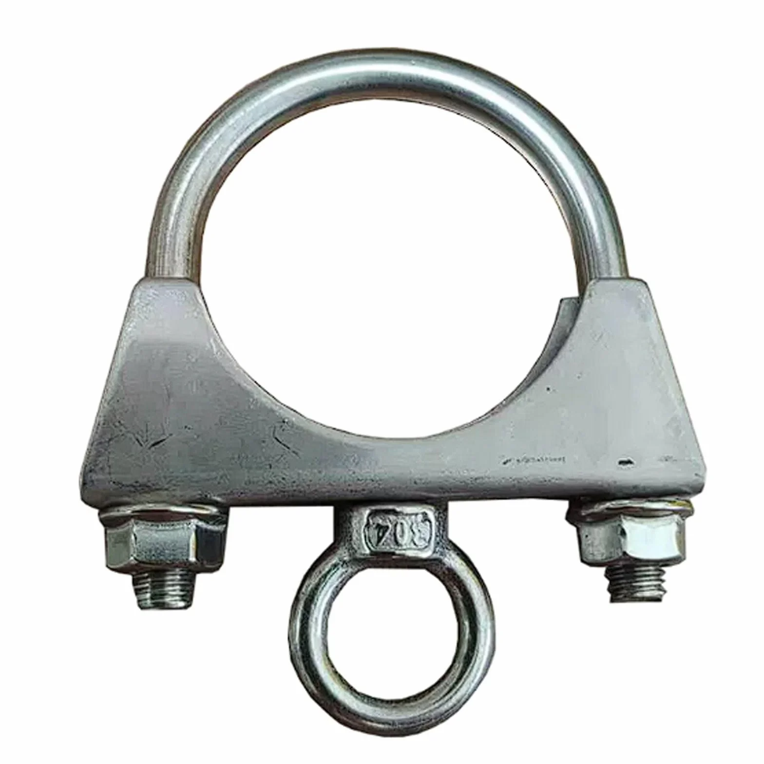 Abrazaderas para tuberías de acero inoxidable 304 con anillos elevación redondos giratorios, 4 juegos soportes para, ganchos fijación, abrazaderas cilíndricas(48MM)
