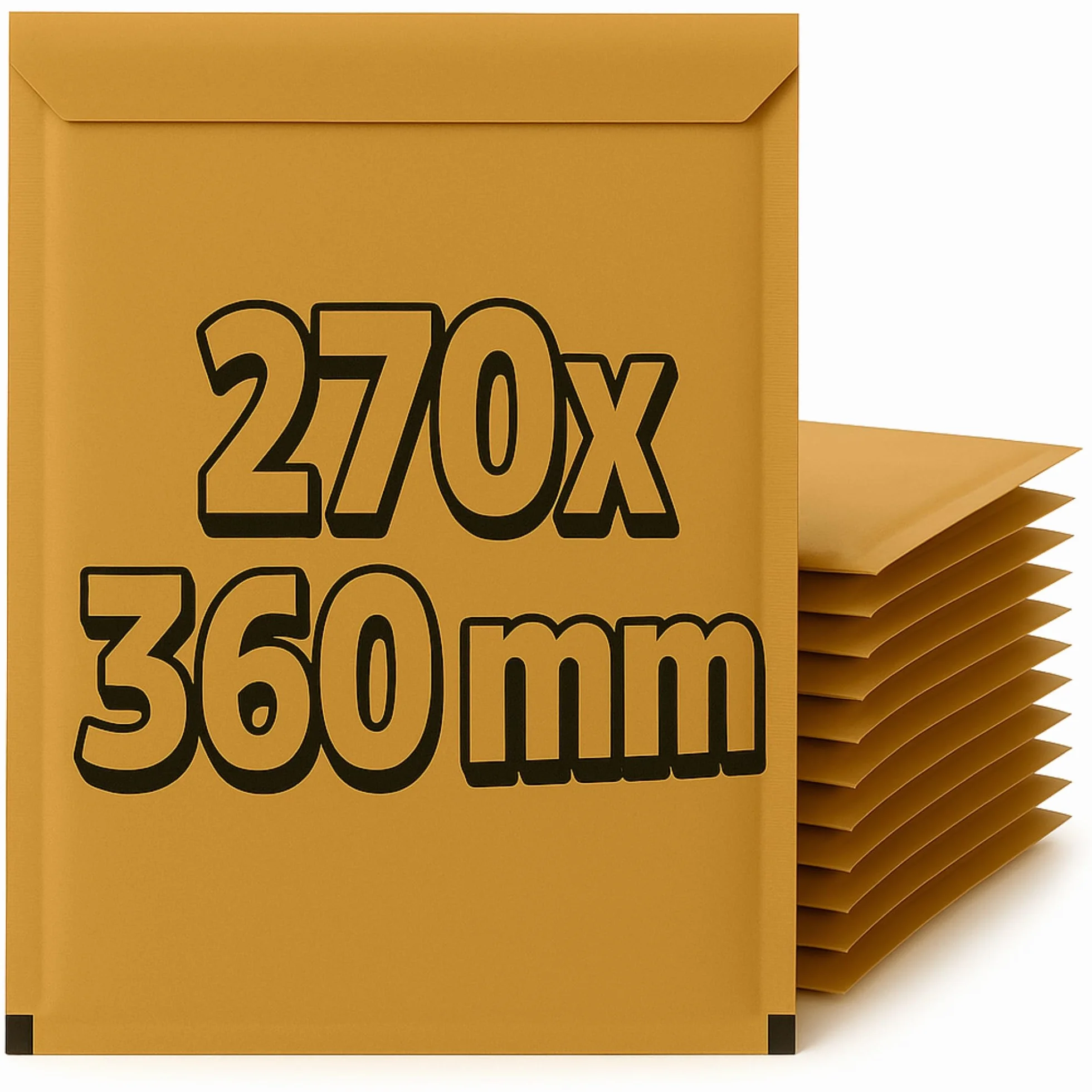 Sobres Acolchados de Burbujas Kraft 270x360mm Cierre Autoadhesivo Pack 10