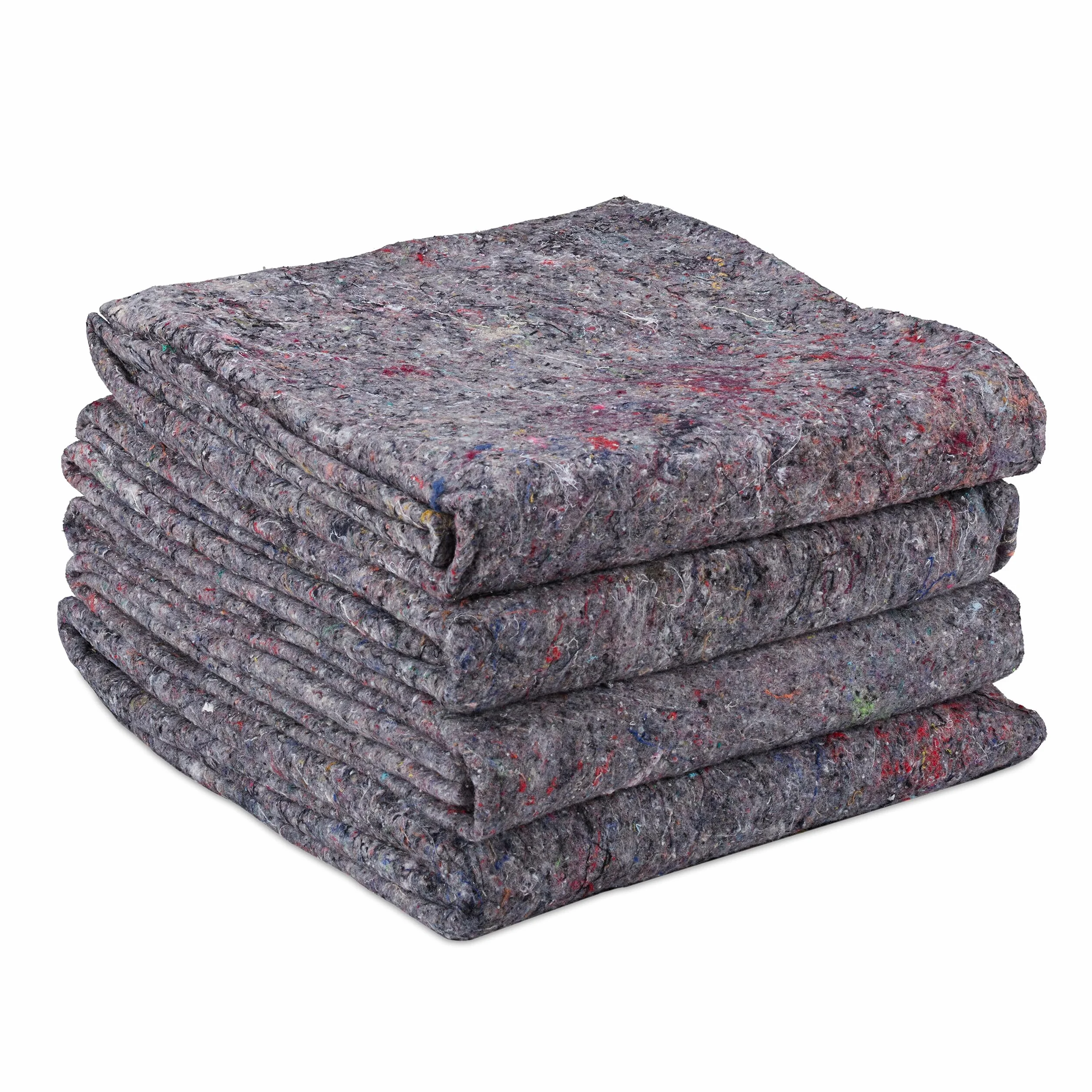 Relaxdays Mantas de Mudanza, Pack de 4, Fieltros Protectores para Transporte y Suelo, 150 x 200 cm, Moqueta Pintor, Gris