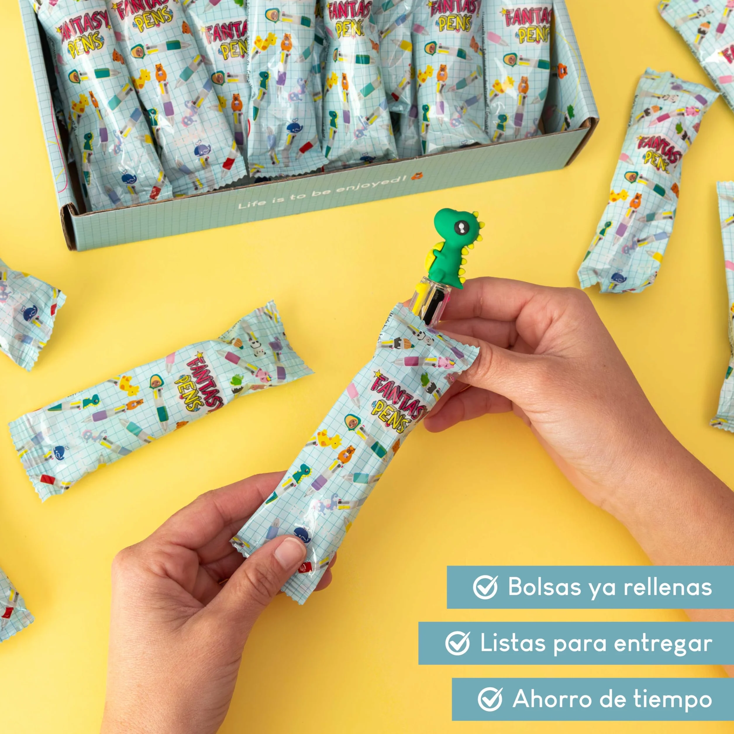 BONNYCO Boligrafo Multicolor 4 Colores con Figuras Divertidas, Pack 30 Regalos Cumpleaños Niños Colegio