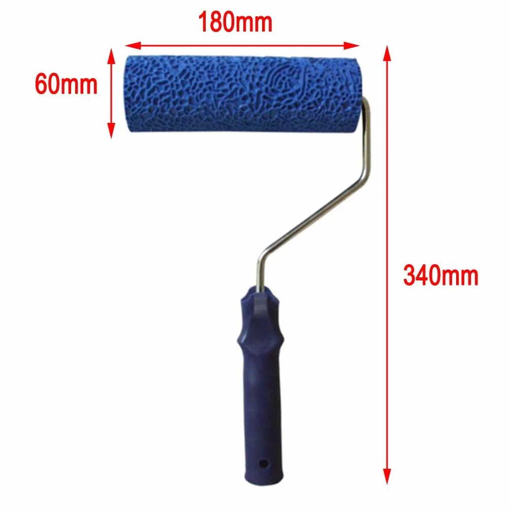 Rodillo para Pintar de 7 Pulgadas con Diseño Floral en Relieve, Herramienta para Bricolaje para Paredes Y Techos, con Mango, U