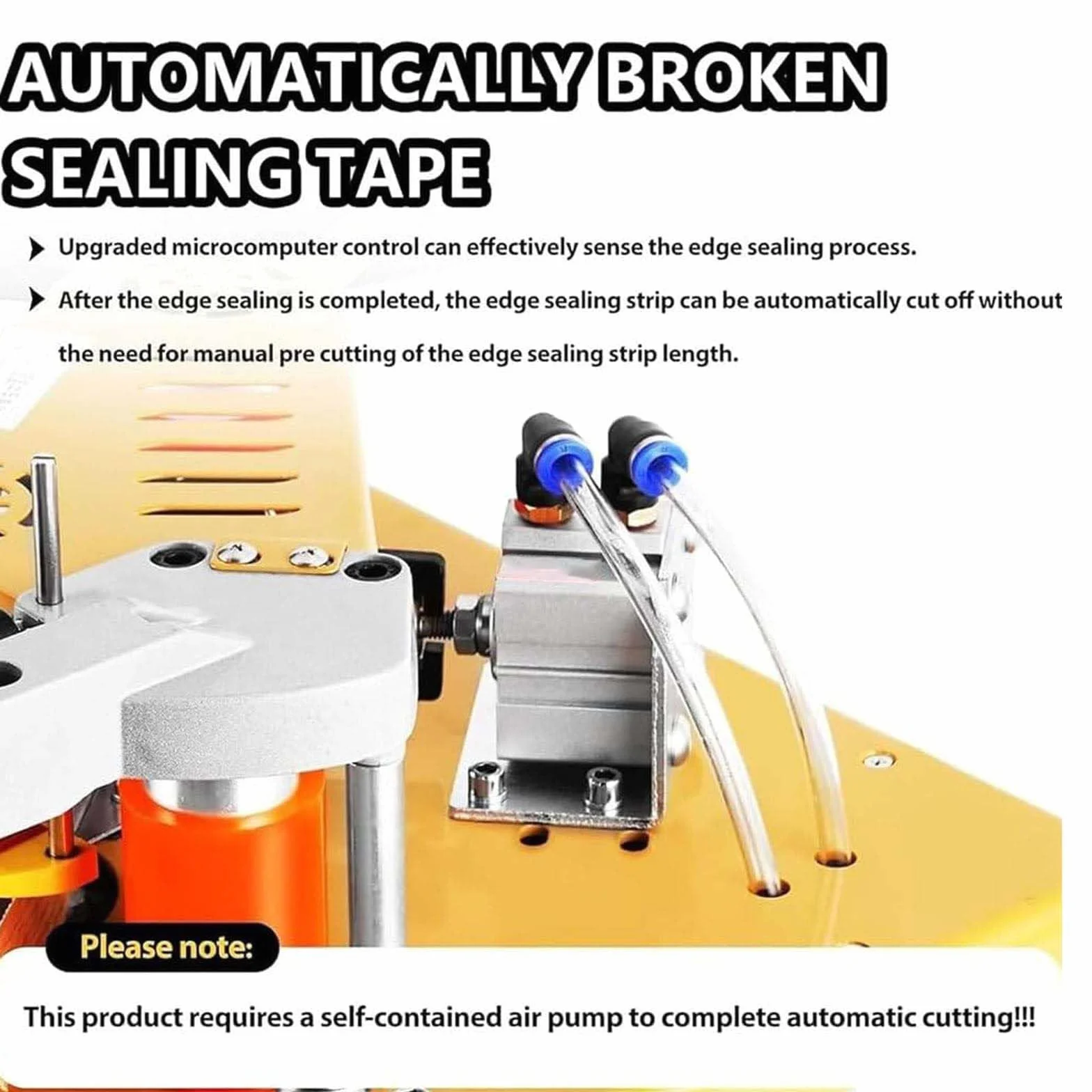 Chapadora de bordes portátil de PVC/ABS para carpintería, máquina automática de bandas de bordes con pegado de doble cara, control inteligente de velocidad y temperatura, corta borde widen + lengthen