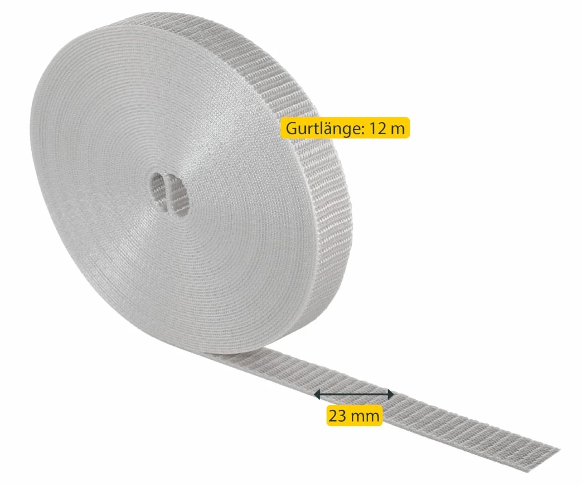 Schellenberg 31202 Arnés para persiana enrollable Maxi 23 mm, 12 m, gris