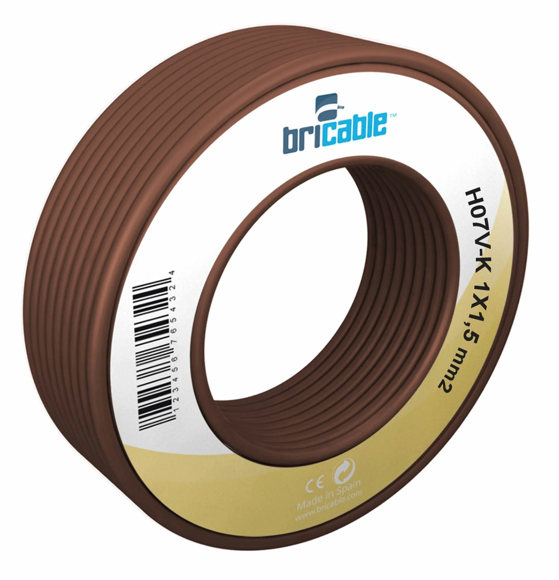 CABLE ELEC HILO FLEXIBLE H07V-K BRICABLE 1X2,5MM MARR 100 MT