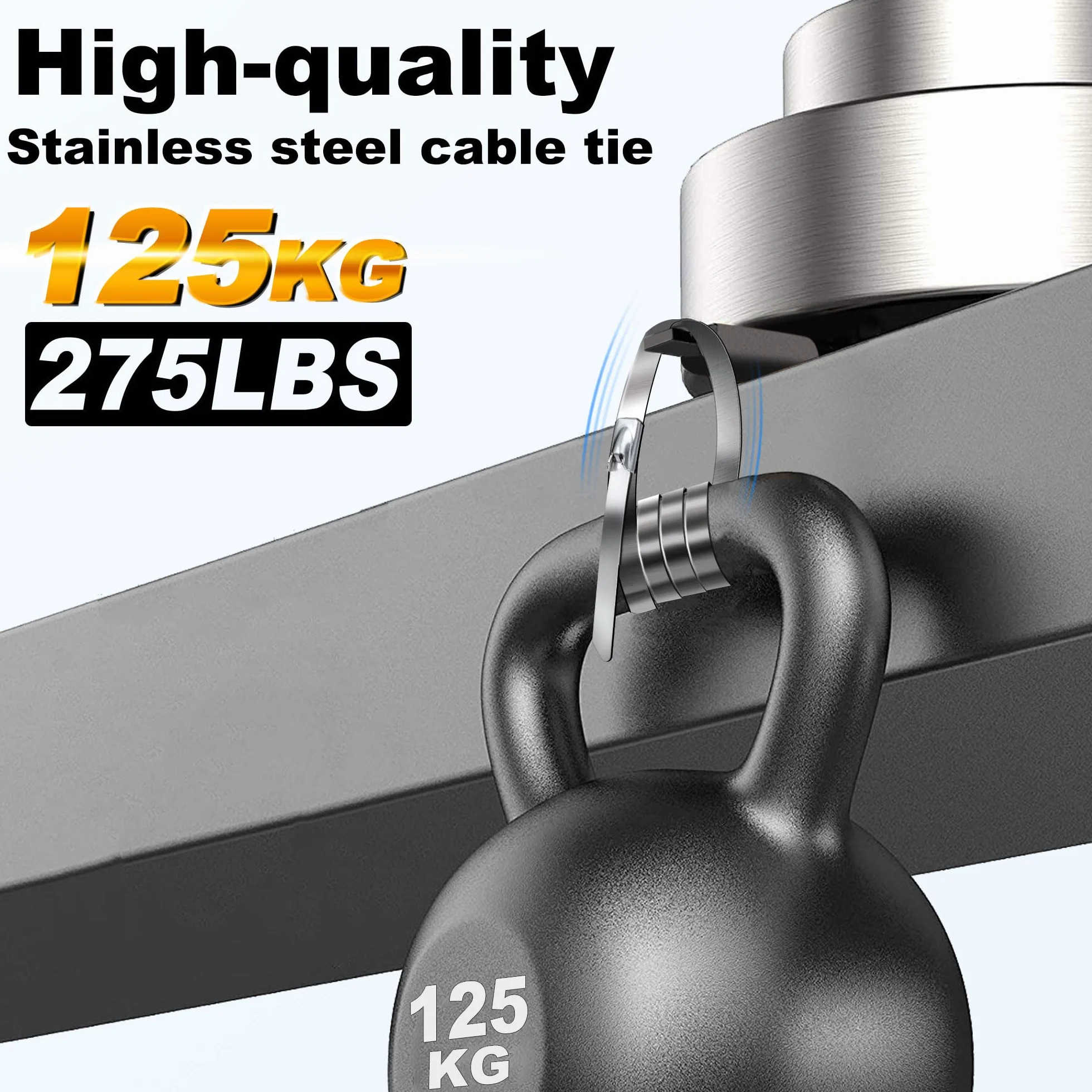 Bridas Metálicas De Acero Inoxidable 30 Piezas 500×7.9mm，Bridas Para Cables，Tuberías，Cercas,Multiusos Con Sistema Antideslizante Deecam Bridas Acero Inoxidable 304