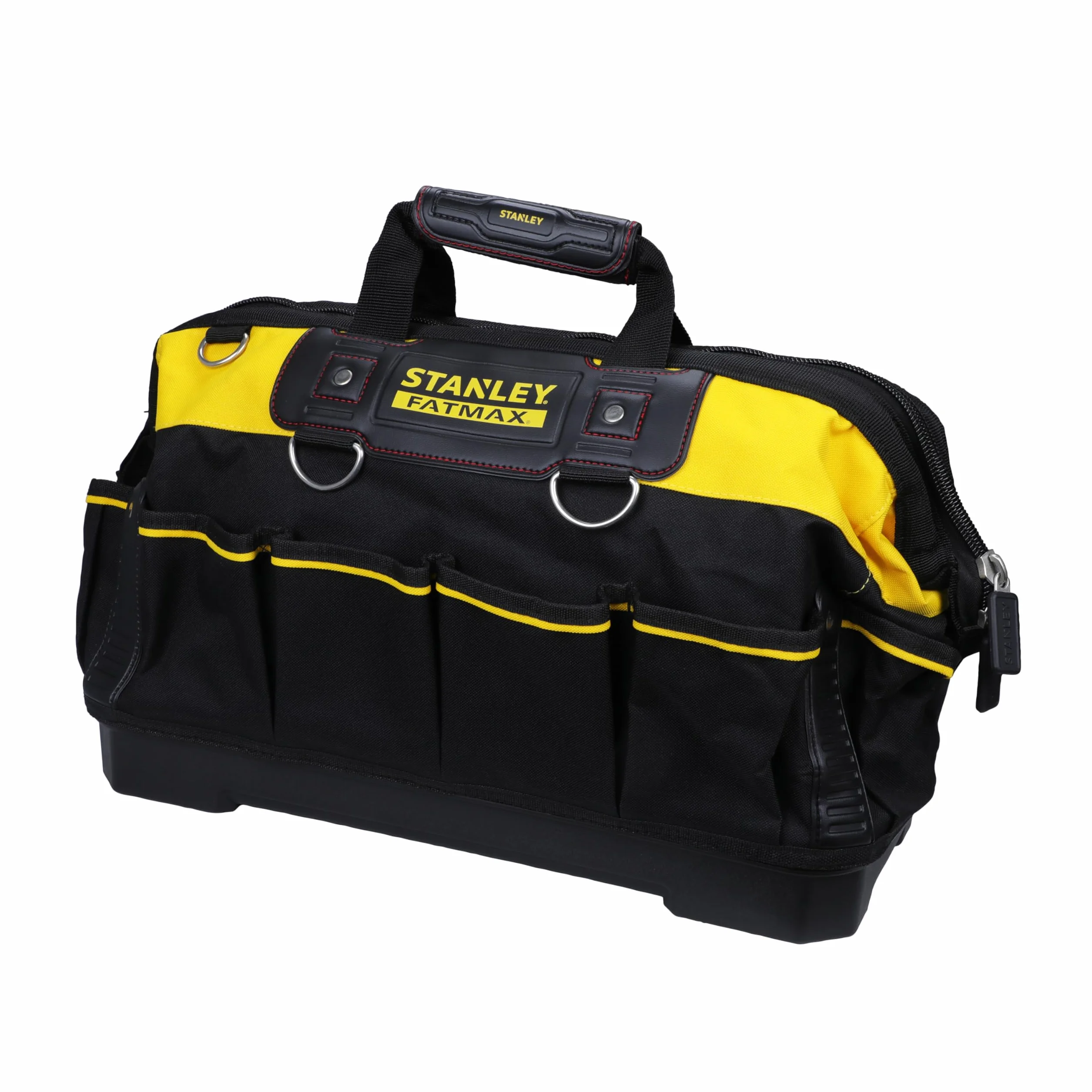 STANLEY FATMAX Bolsa de herramientas 49 x 26 x 10 cm, Base rígida y resistente al agua con correa sólida para el hombro, Asa de goma, Elástico para herramientas, 1-93-950