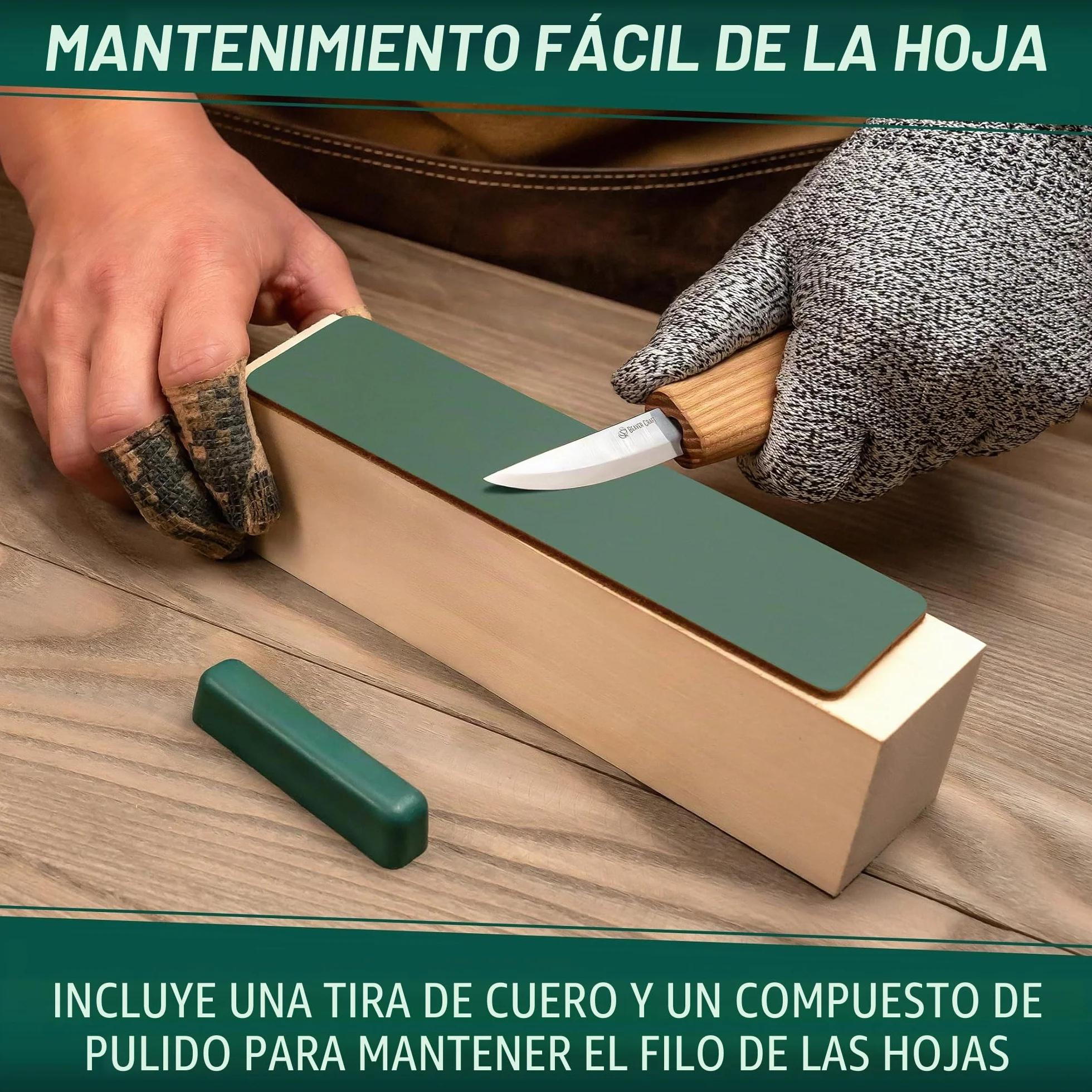 BeaverCraft S01 Set de Cuchillos para Tallar Cucharas de Madera