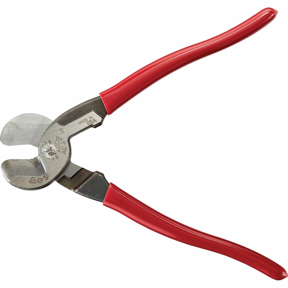 Klein Tools 63225 - Cortador de cable, 9 pulgadas de alto apalancamiento para cables de aluminio, cobre y comunicación
