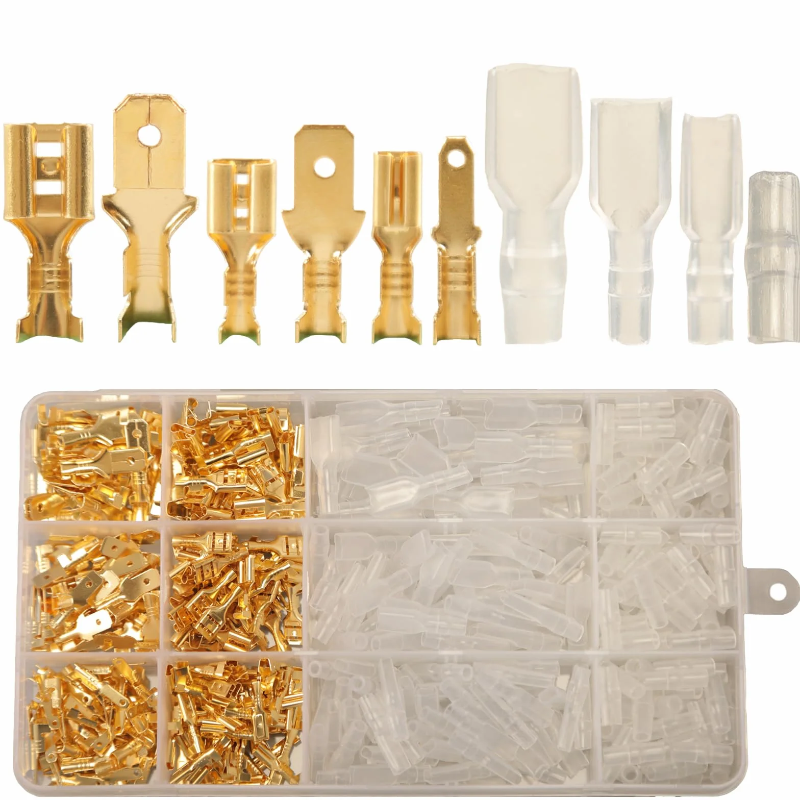 Conectores de Pala Macho y Hembra 2,8mm 4,8mm 6,3mm Aislados Terminales Faston 480pcs