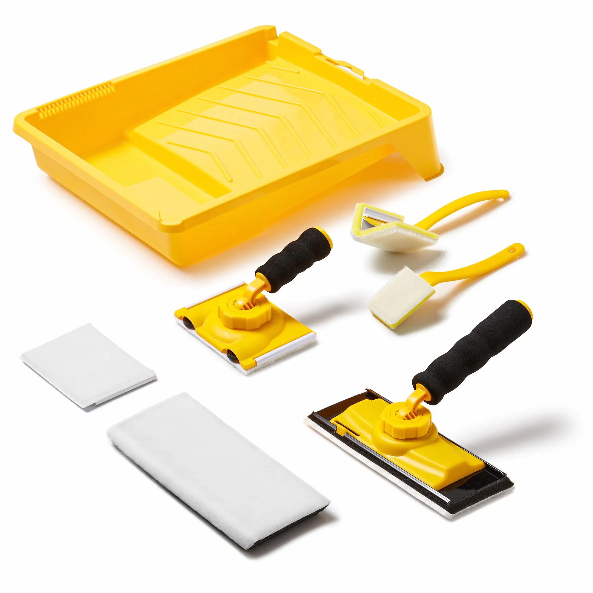 VOOMEY Kit de herramientas de bordeadora de pintura, juego de almohadillas de pintura de 9 pulgadas, 7 piezas de bordeadora de pintura con borde, almohadilla de retoque, pintor de almohadillas de
