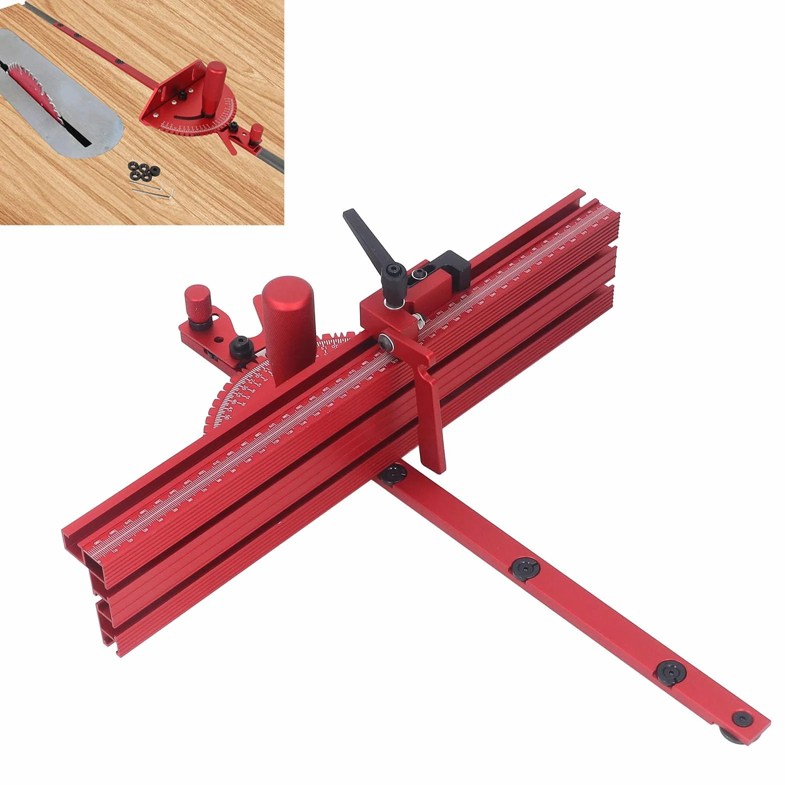 Sierra de Mesa de Aleación de Aluminio Calibre de Inglete 30mm 45mm para Pista en T
