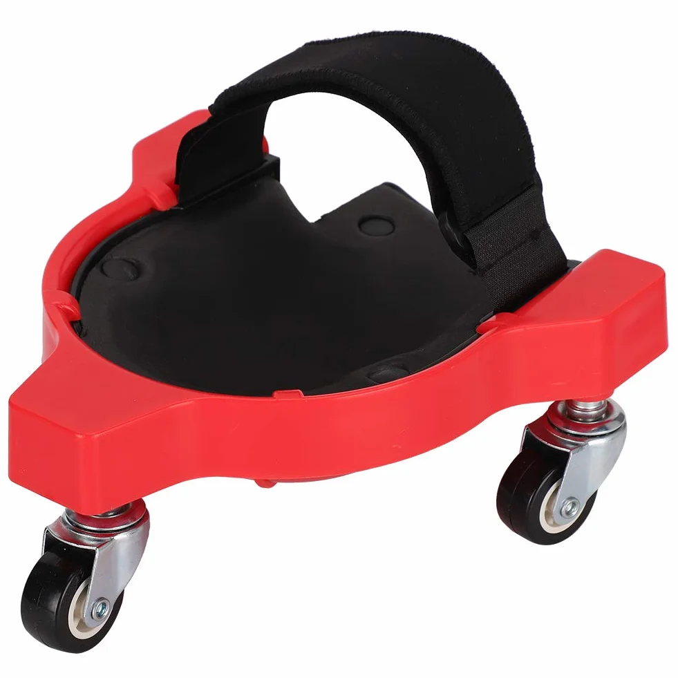 Rodilleras Deslizantes Multifuncionales que Ahorran Trabajo Almohadilla de Rodillas para Carpintería con Rueda Universal, con Rueda Universal Ajustable, para Uso en Interiores Y Exteriores(rojo)