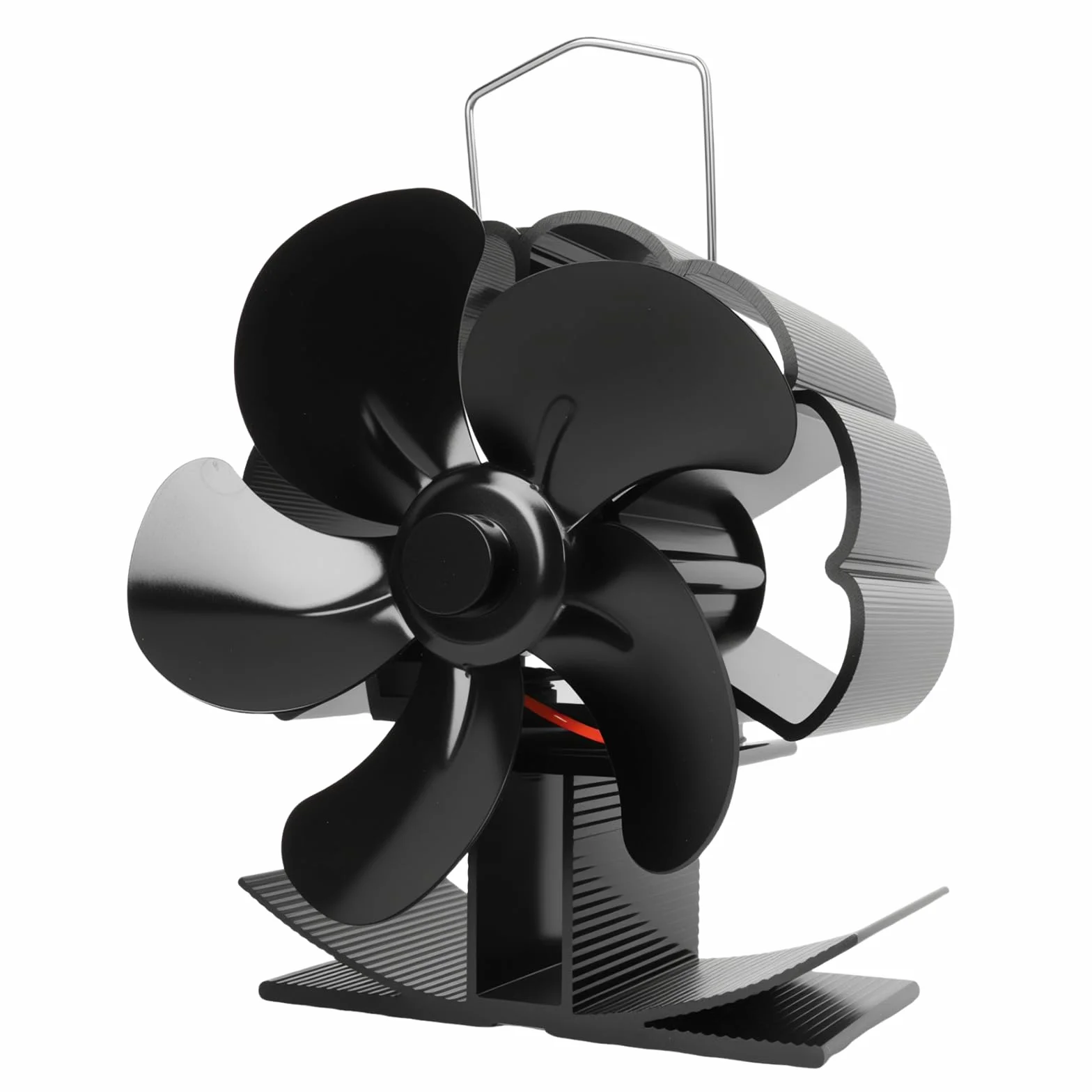 5 PáGinas Ventilador de Chimenea, Ventilador para Estufa de Leña, Ventilador Chimenea Sin Electricidad Alimentado, Operación Silenciosa, para Estufas de Leña de Leña/Leña/Chimenea/Estufa