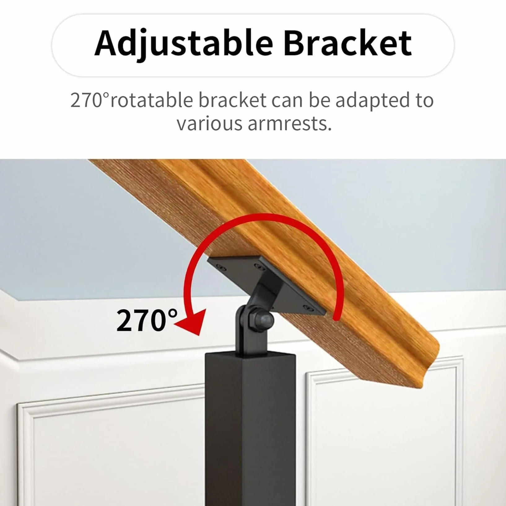Woodenfor - Barandilla de escalera para exteriores, 1 3 peldaños con 2 piquetes de hierro forjado para escalones seguros (tamaño: 80 cm, color: 90 cm de altura)