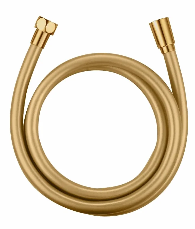 IMEX - Flexo Ducha 1,5m Oro Cepillado | Flexo para Ducha Antitorsión PVC 150cm | Recambio Original Producto IMEX | Resistente a Humedad y Corrosión | Color Dorado