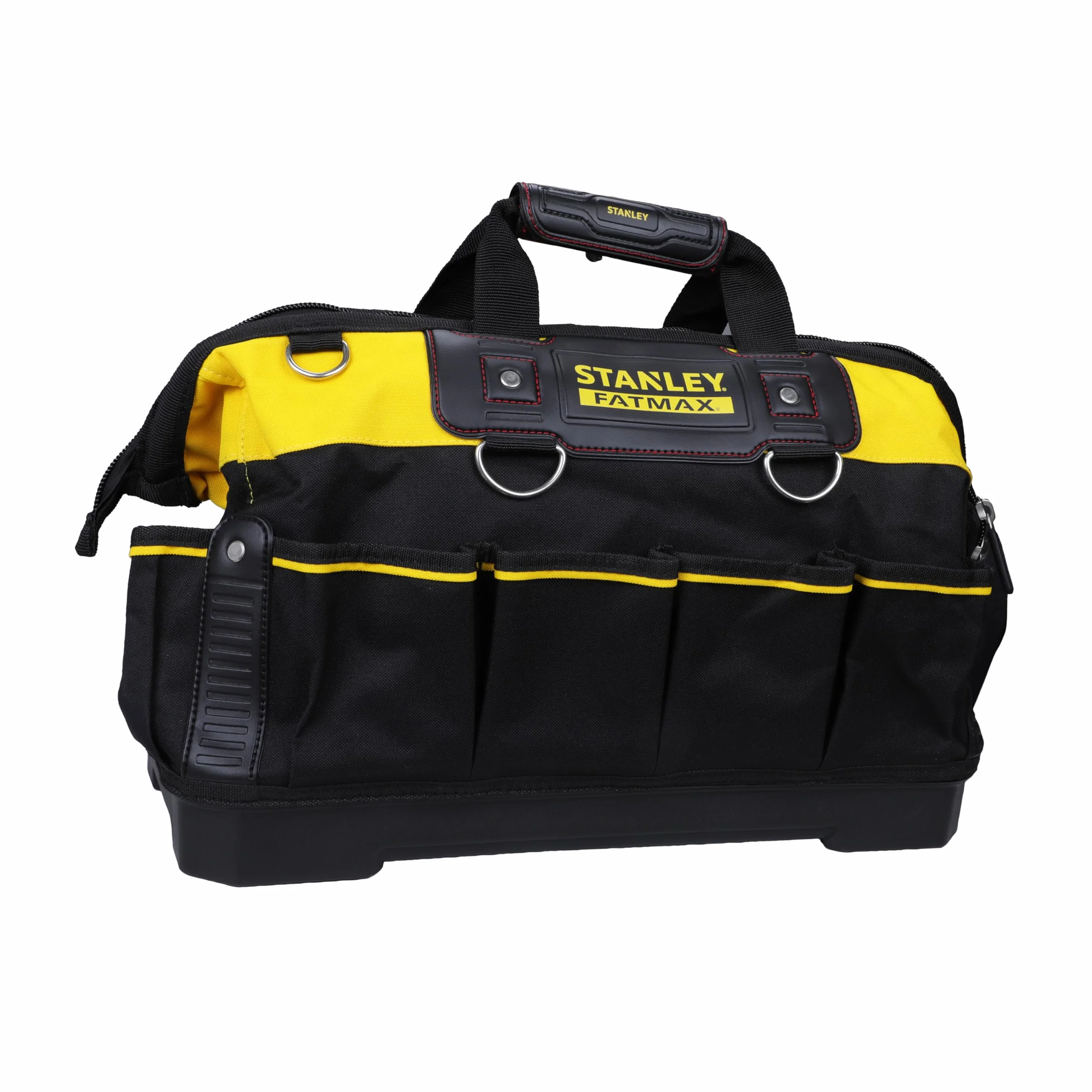 STANLEY FATMAX Bolsa de herramientas 49 x 26 x 10 cm, Base rígida y resistente al agua con correa sólida para el hombro, Asa de goma, Elástico para herramientas, 1-93-950