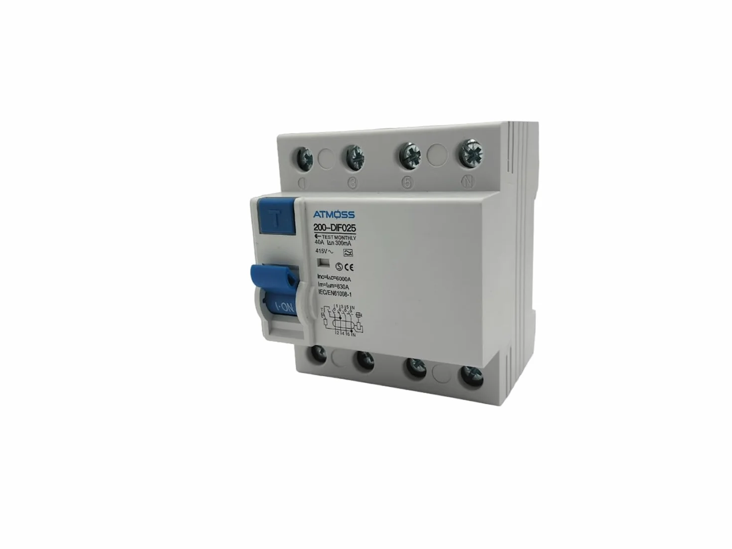 Interruptor diferencial superinmunizado SI, 300 mA, 4P, 40 A, 6KA | Clase A y 6kA | 300 mA | RASMACOR