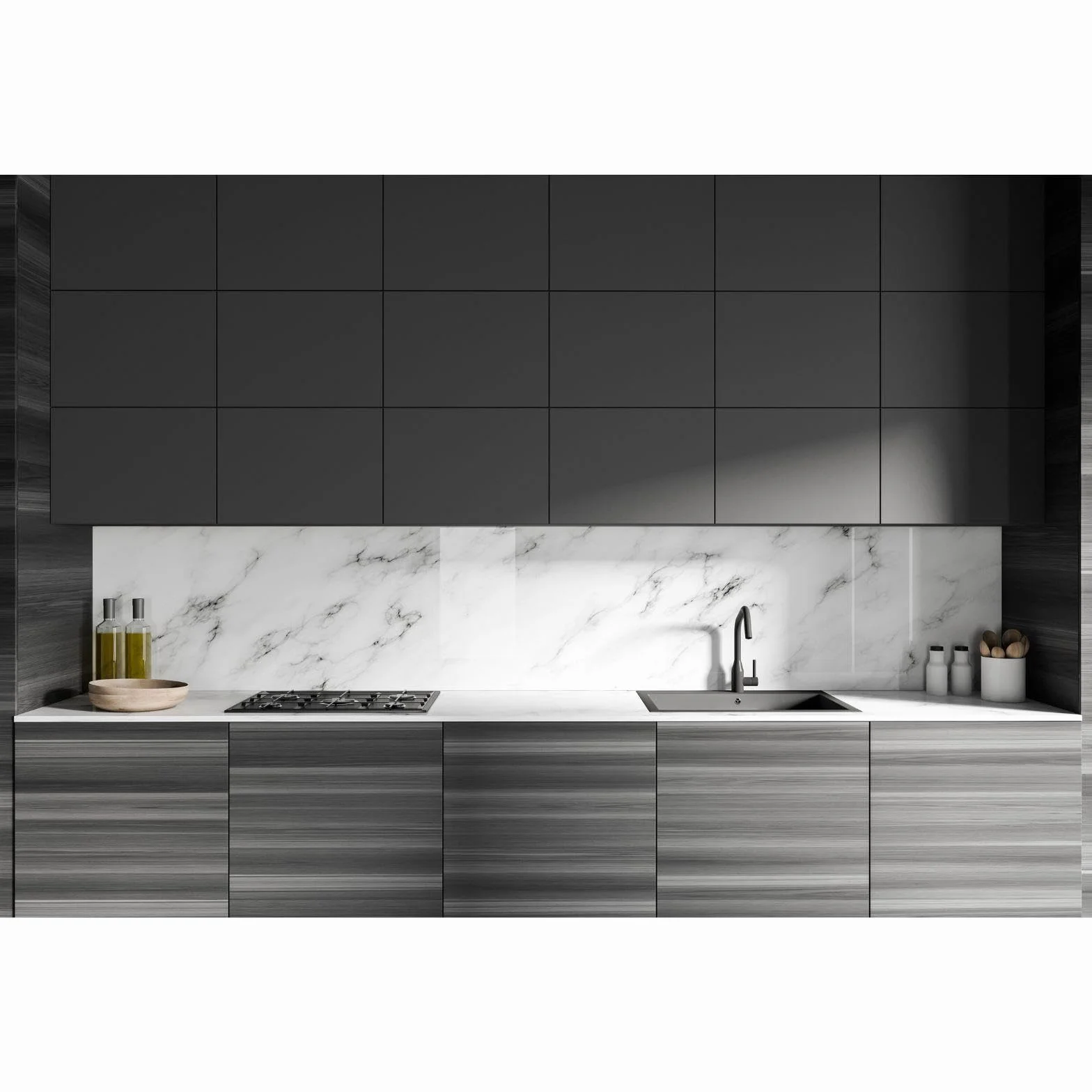 LD54BL – Fregadero de cocina 1 seno negro – Composite BIO – Empotrable o Bajo Encimera – 55 x 45 x 20,8 cm