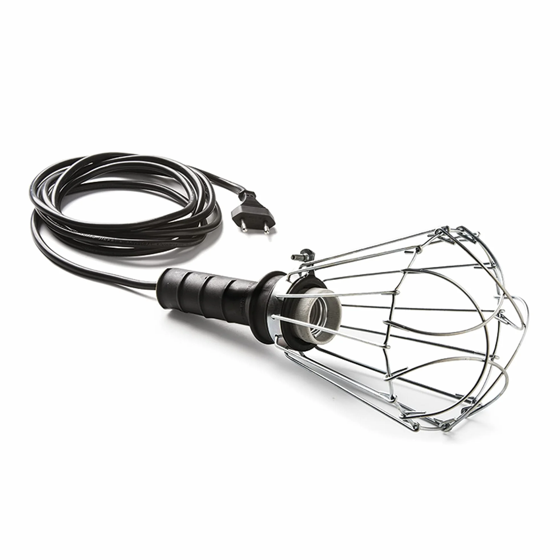 FAMATEL – Lámpara portátil goma | Lámpara de trabajo | 200W | Con cable de 5m | Bombillas E27 | Producto certificado con CE | Negro