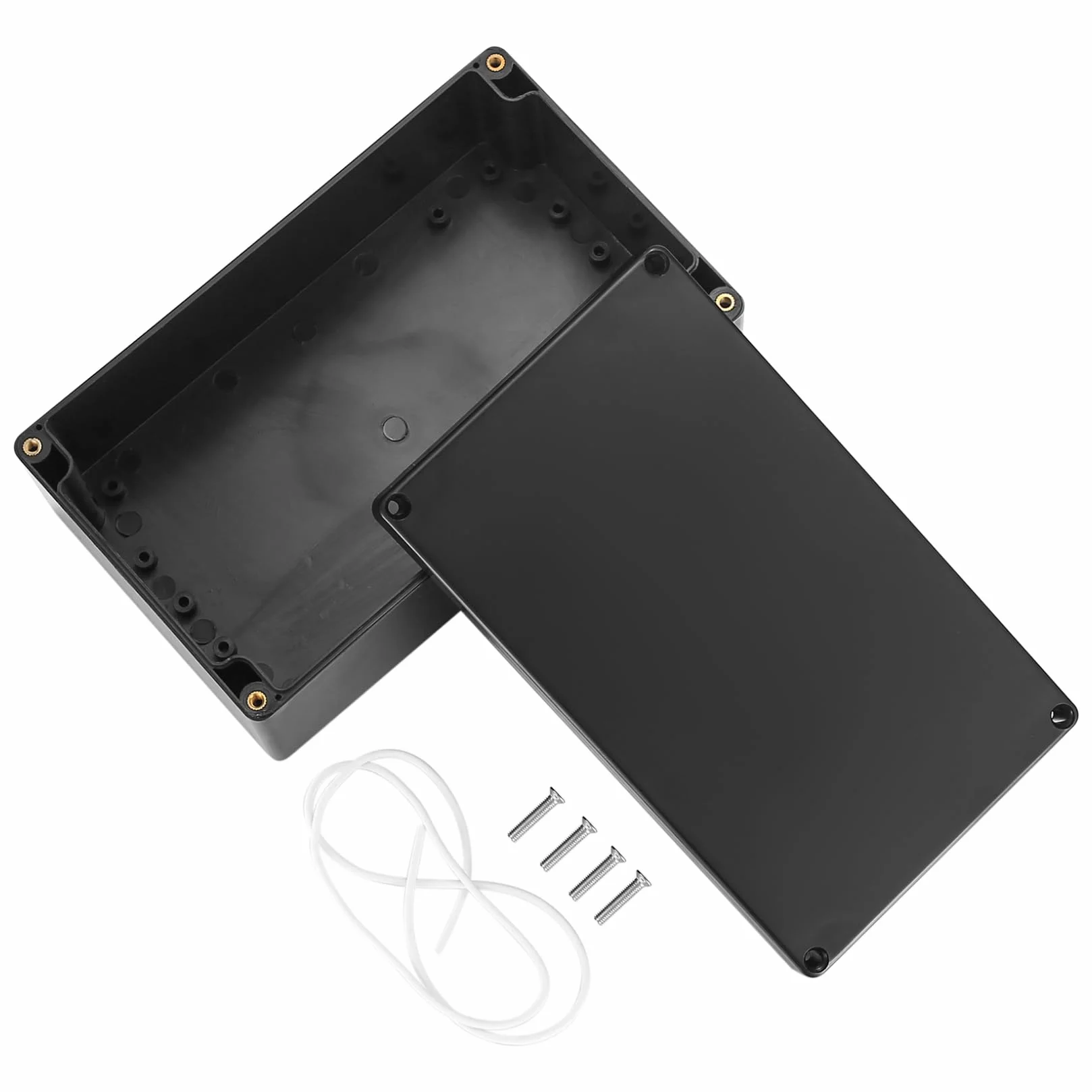 Caja de Conexiones Estanca IP56 Exterior Electrica, Caja de Conexiones de Plástico Conectores de Cable para Iluminación de Exteriores (Negro 20X12X7.5CM)