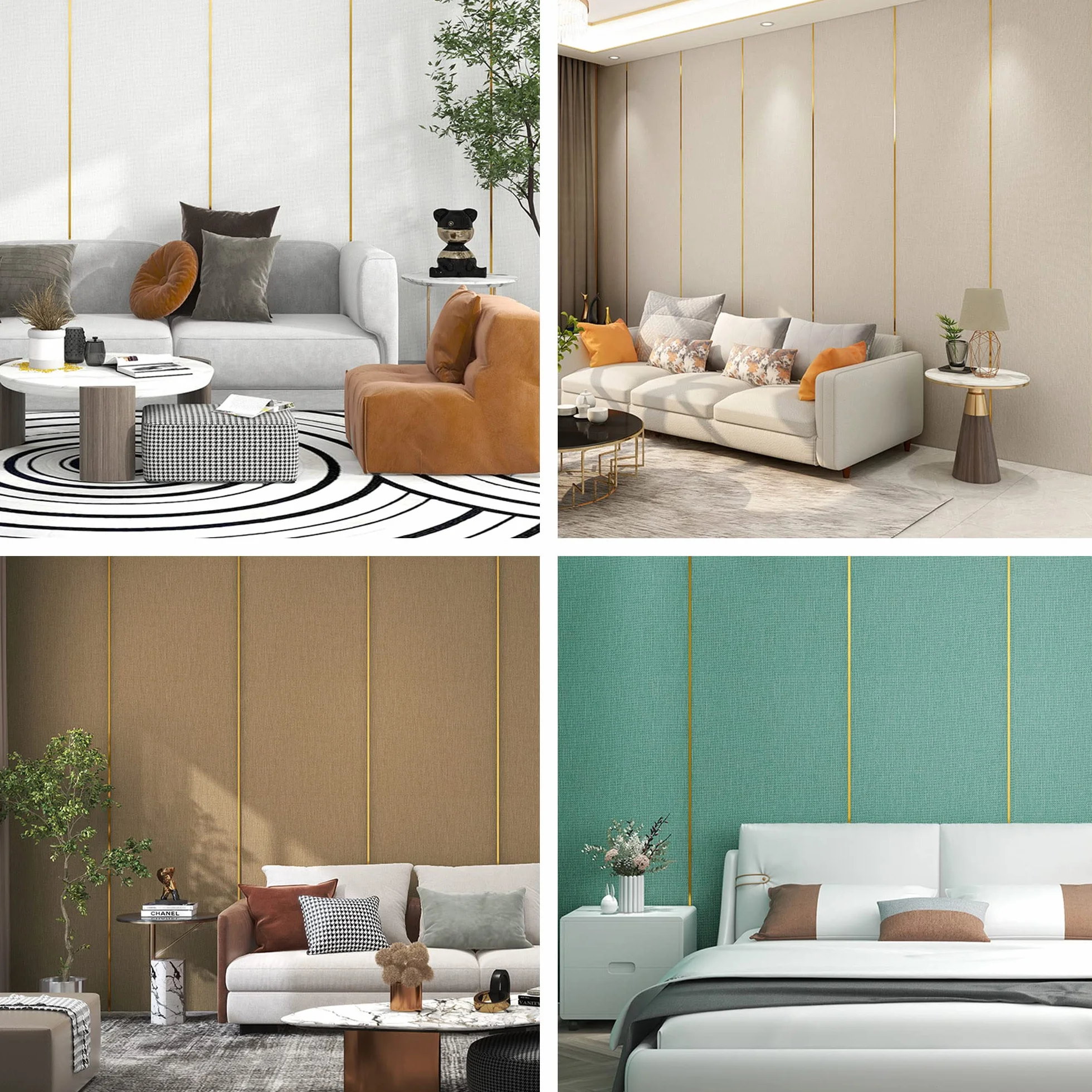 Trimold Moldura autoadhesiva oro cepillado 5 m flexible para bordes espejo pared techo suelo armario azulejo