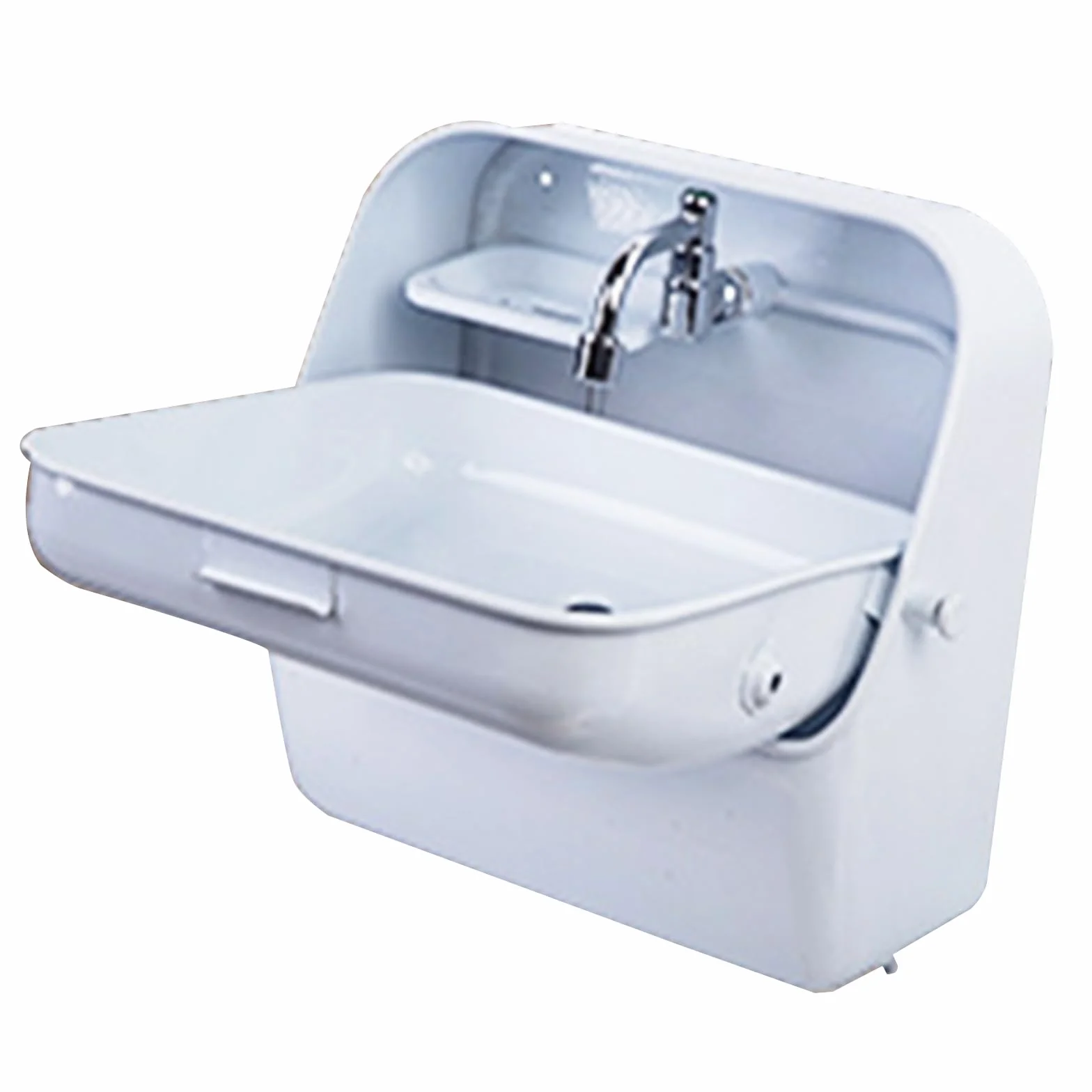 Fregadero Plegable para Caravana, Fregadero De Baño De Acero Inoxidable con Grifo De Agua Fría, Lavabo De Mano Pequeño para Exteriores, Montaje En Pared, para Cocina De Barco Camper