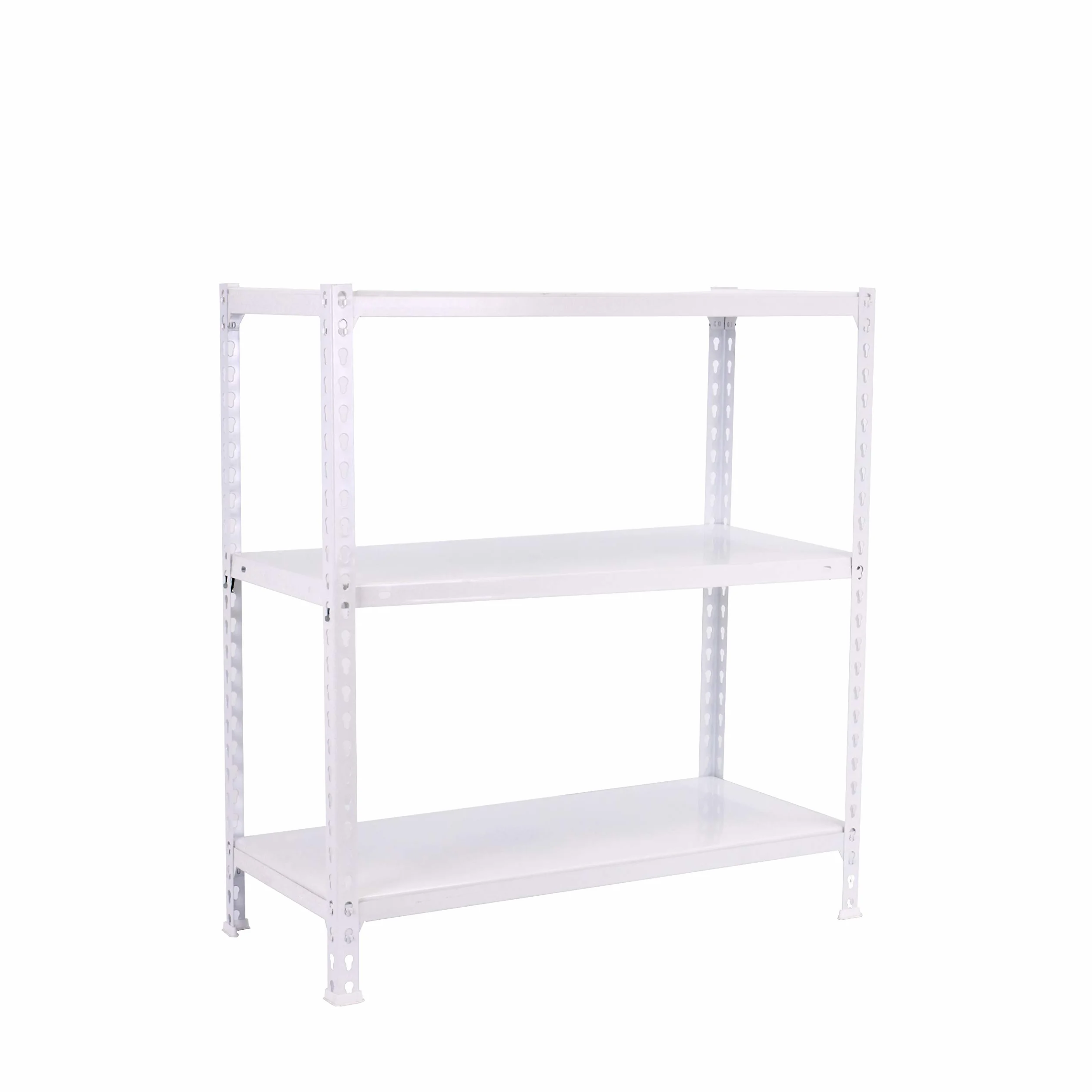 Simon Rack Estantería Metálica, 90x100x40 cm, 3 Alturas, Bandeja Metal, 70 kg de Punto Flexión, Estanterías Almacenaje, Blanco - Ecoclick