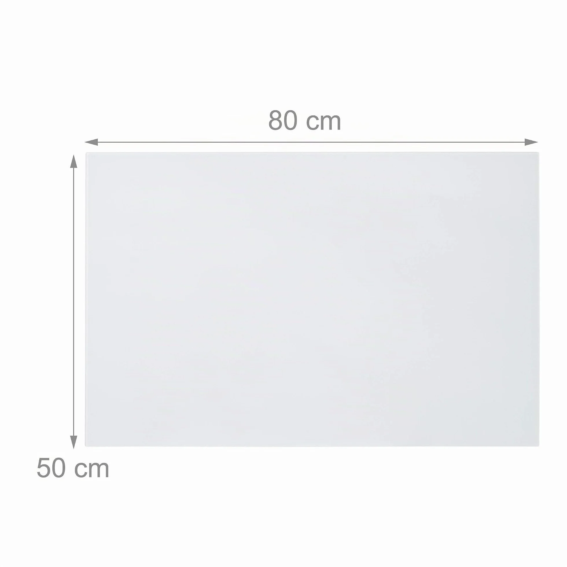 Relaxdays Pizarra Magnética Grande 80 x 50 cm Cristal Blanco
