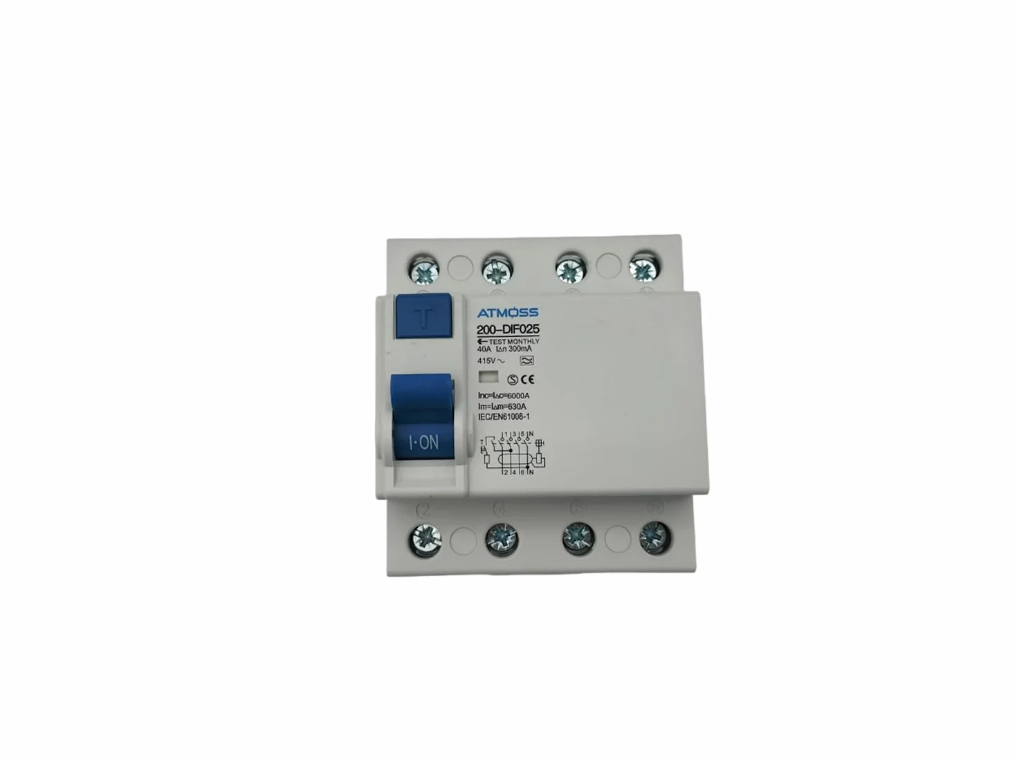Interruptor diferencial superinmunizado SI, 300 mA, 4P, 40 A, 6KA | Clase A y 6kA | 300 mA | RASMACOR