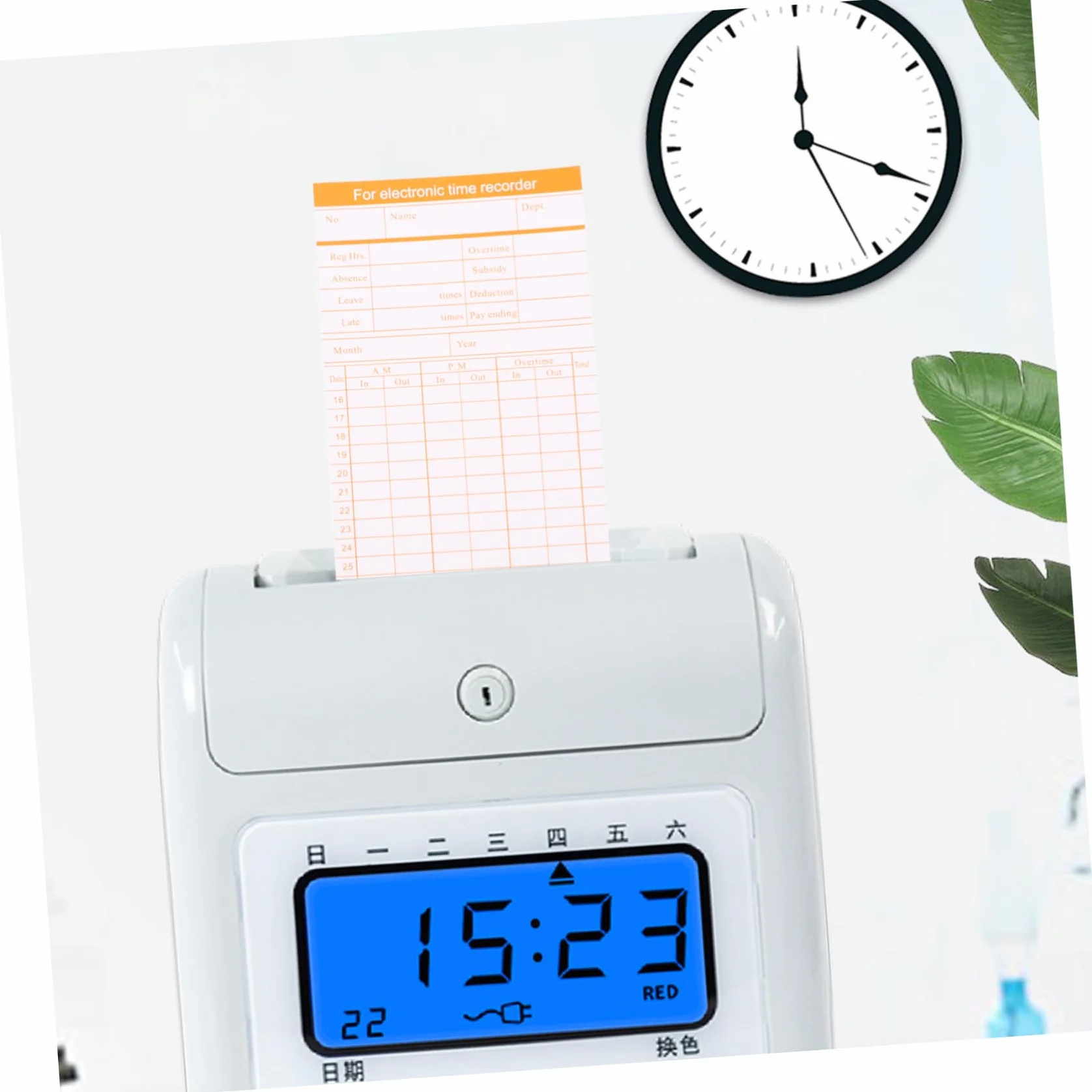 Tarjetas de Asistencia para Reloj de Fichar de Oficina en Cartón, Diseño Claro y Fácil de Usar, Formato Mensual para Control Horario de Empleados