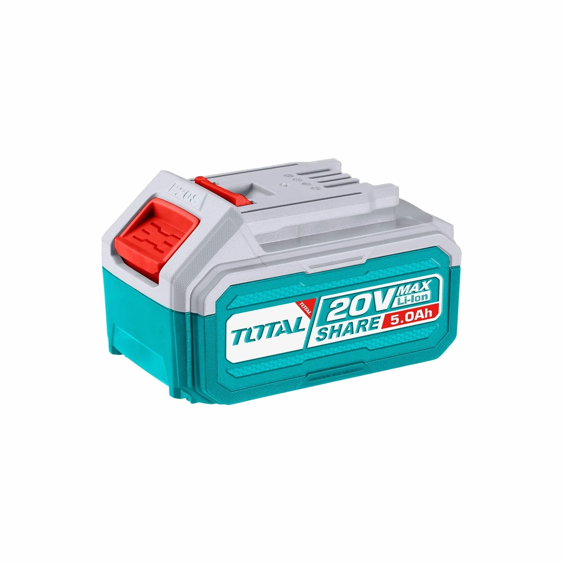 Total - Batería de Litio P20S - 20 V y 5 Ah - con Indicador de Nivel de Carga - Repuesto Compatible con Todas Las Herramientas Total Tools a Batería de la Gama P20S