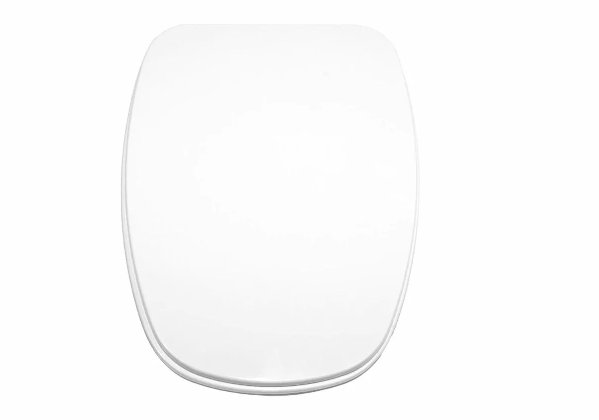 Gala Diana – Tapa y Asiento Fijo Inodoro - Forma Ovalada - Incluye Kit Fijación - Bisagras Acero Inoxidable - Fácil Limpieza - Color Blanco