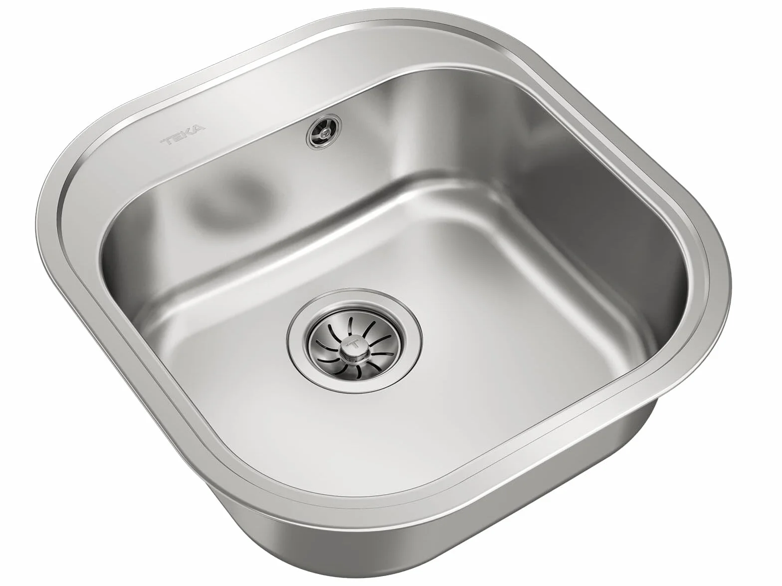 TEKA Fregadero Encastrado 1 Seno para Mueble 45cm, Acero Inoxidable, Incluye Escurridor y Válvula Automática, Modelo Stylo 1C
