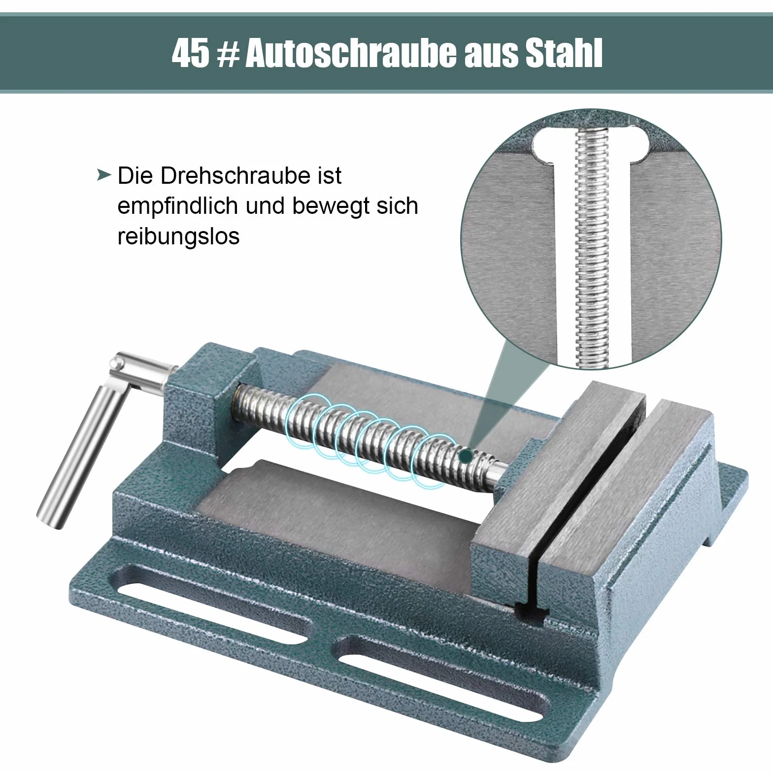 Tornillo de banco de máquina, tornillo de banco de taladro, tornillo de banco de maquinista, 1 pieza resistente de 4 pulgadas de tamaño de apertura, prensa de taladro de fresado, abrazadera de