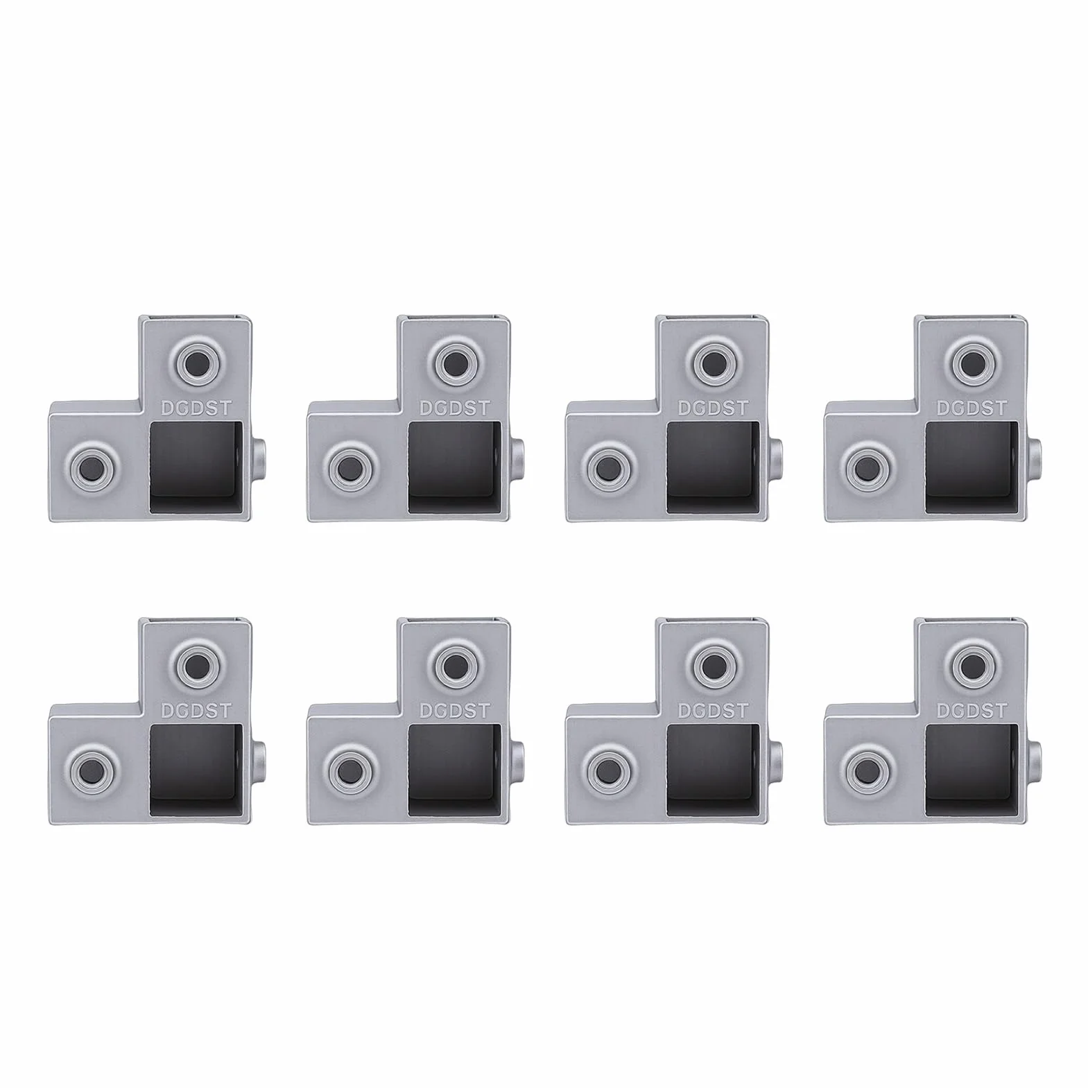 Annadue Conector de Tubo Cuadrado de Aluminio, Acoplador de Esquina de Tubo de Abrazadera de 90 Grados, 1 Pulgada, 3 Vías, en Forma de L, para Pasamanos, Cerca de Estante