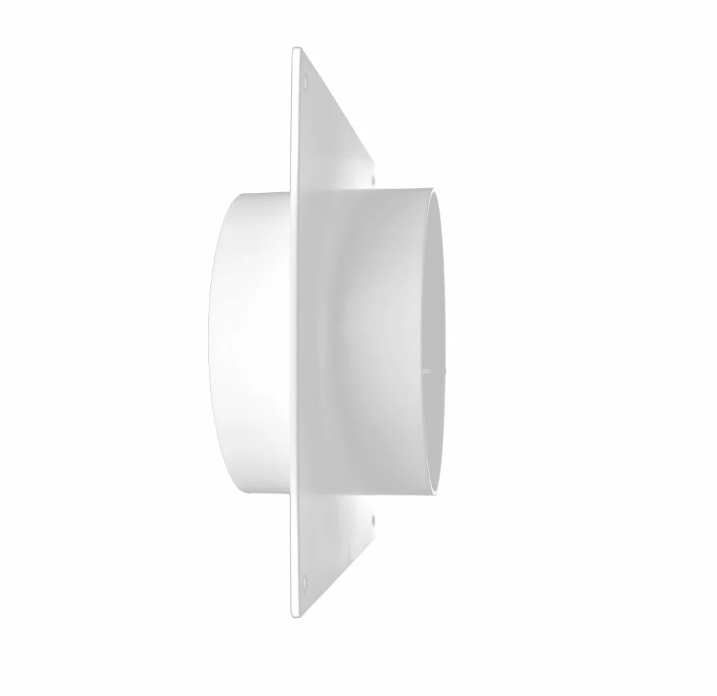 H&C VENT Conector de Brida para Ventilación 150mm con Válvula │ Conectores de Tubo PVC Flexible, Aluminio Manguera Conducto │ Placa de Pared │ Extractor Cocina Tubo Aire Acondicionado Secadora Rejilla