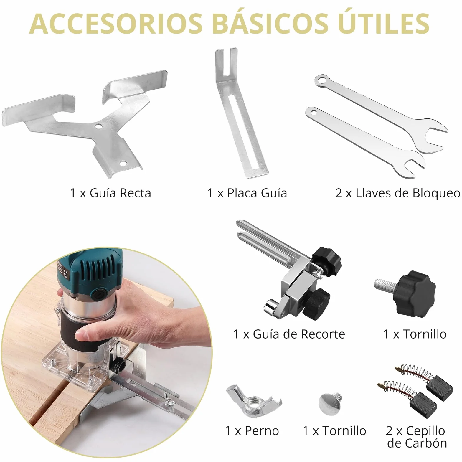 Anbte Fresadora de Madera 800W