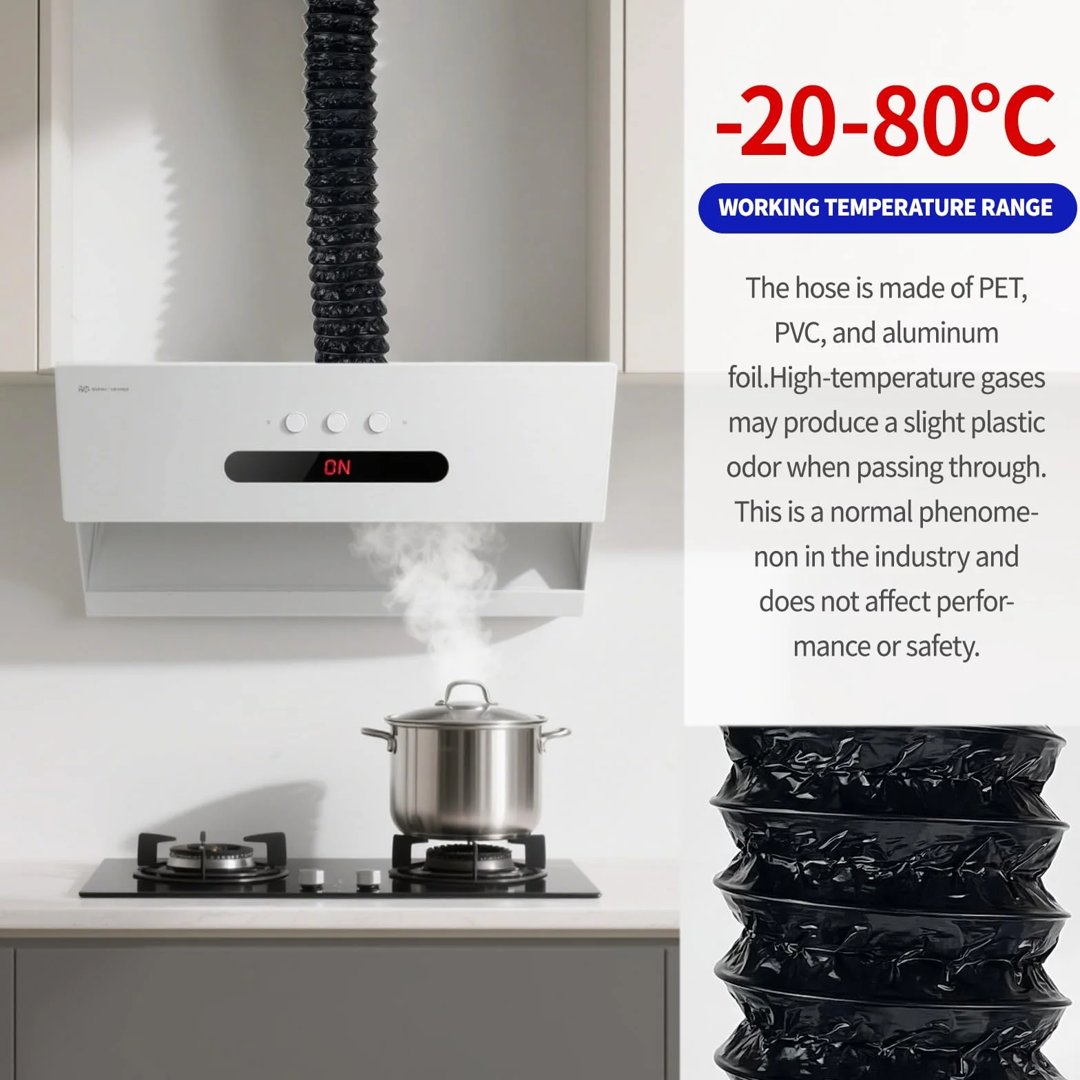 Manguera de Ventilación de PVC Ø 100 mm, 6m Tubo Flexible Conducto Salida Aire, Manguera de Escape Lámina de Aluminio Portátil para Secadora, Aire Acondicionado, Extractor