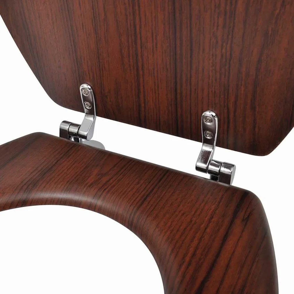 vidaXL Asiento de Inodoro Diseño Simple Madera MDF Tapa WC Baño Aseo Váter