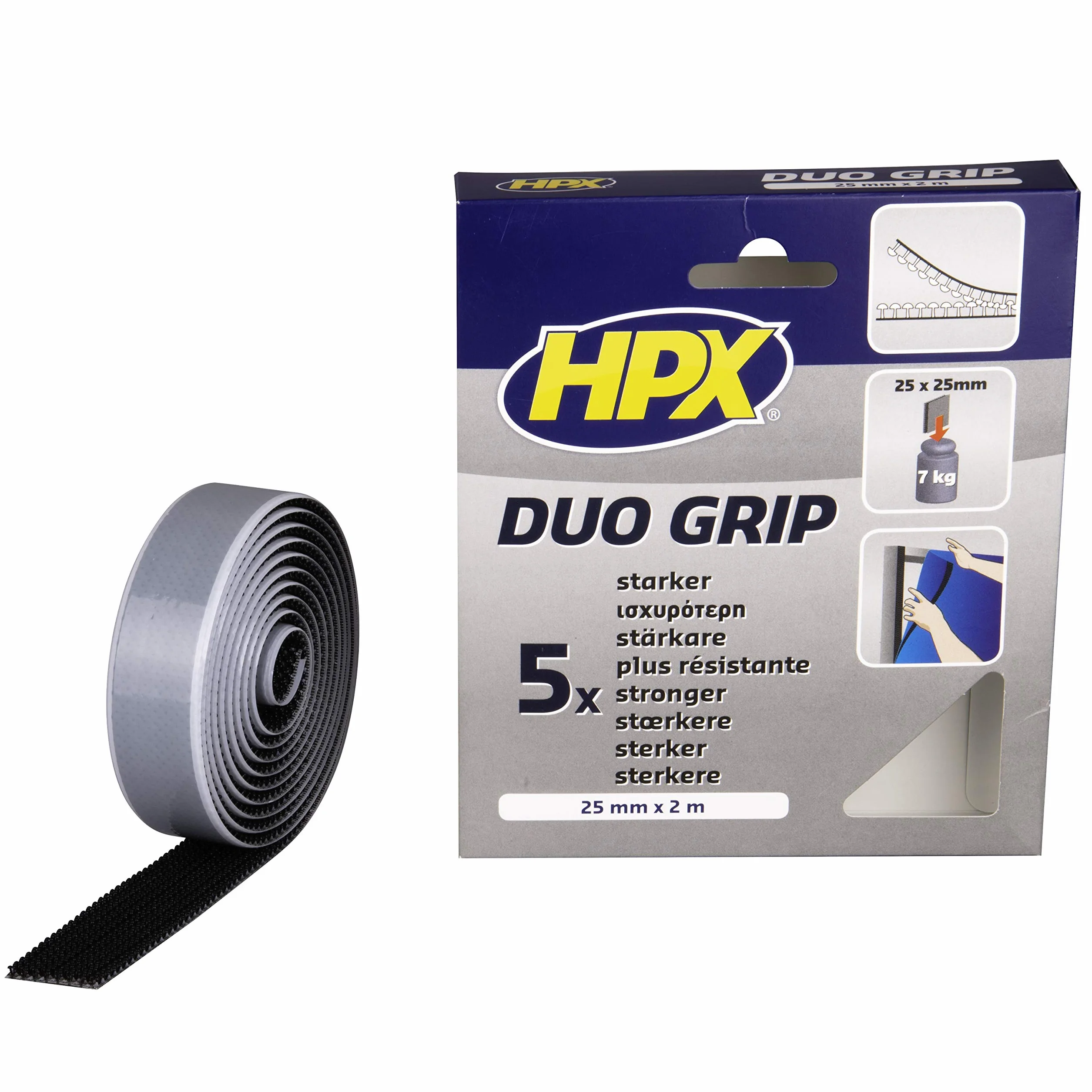 HPX-DG2502-Cinta de fijación reajustable Duo Grip (25mm x 2m)