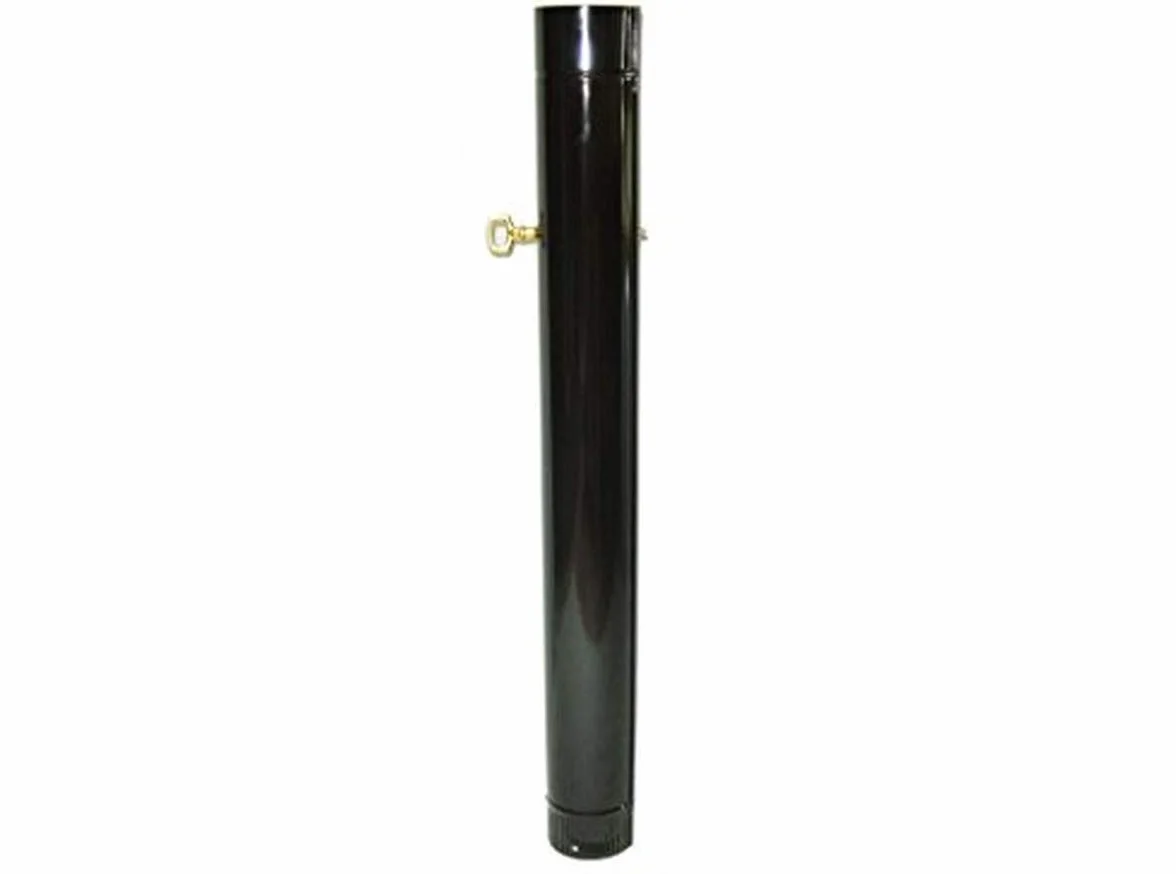 Wolfpack 22011020 Tubo Estufa Negro Vitrificado de 120 mm. Con Llave de 25 cm.