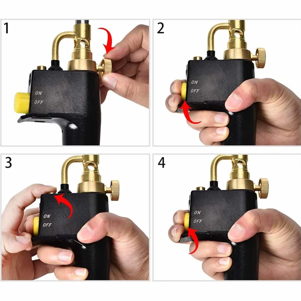 Antorcha de Propano MAPP para Soldadura Fuerte de Fontanería - Piezoeléctrica, Utilizada para Soldar y Quitar Pintura - Excluye Cilindro de Gas