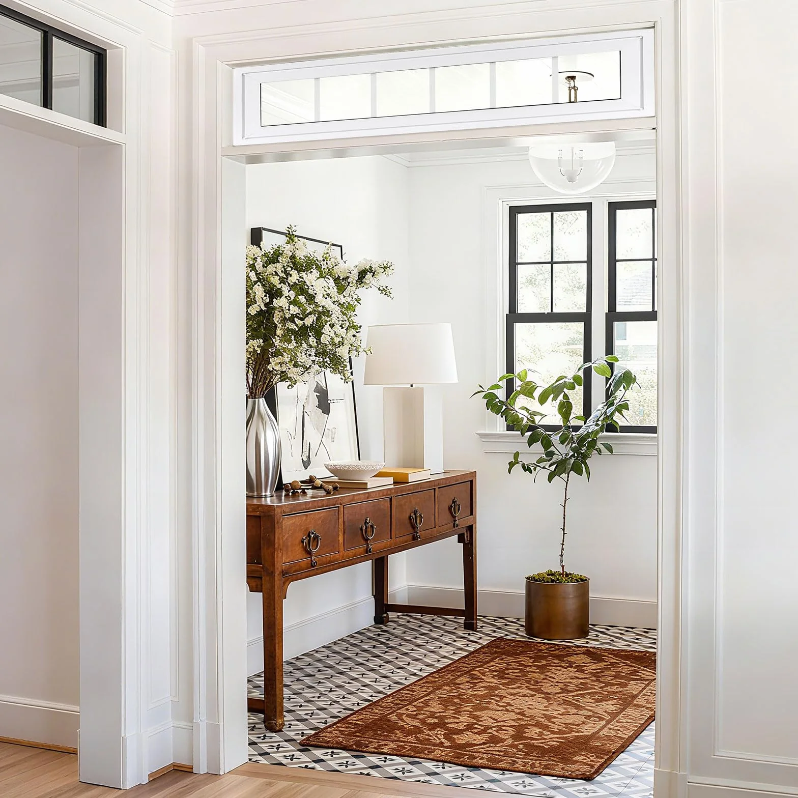 Ventana de vinilo para el hogar, 10 x 36 pulgadas, ventana fija de doble panel con rejillas y vidrio templado para casa, garaje (blanco)