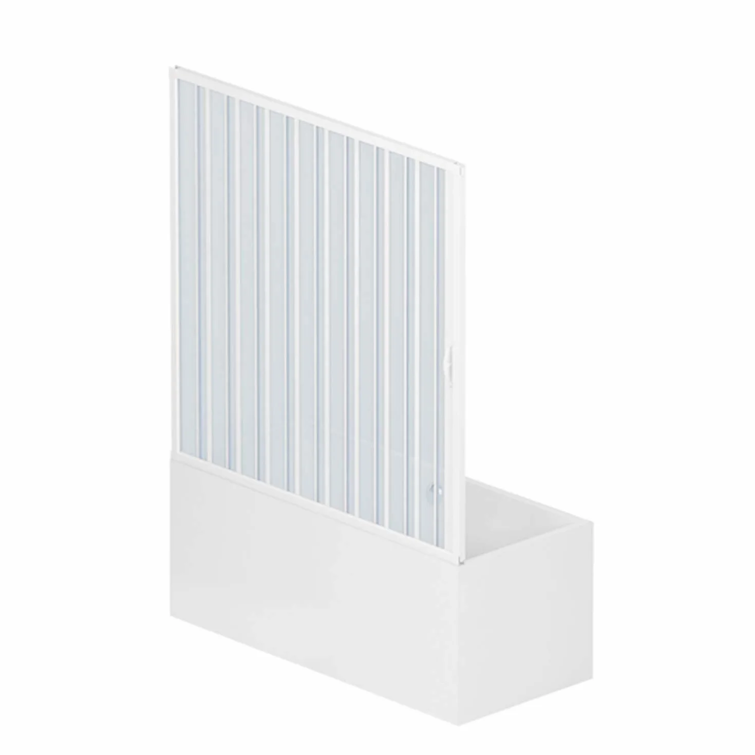 ROLLPLAST PINTO Puerta Mampara de bañera 140 CM de PVC Mod. Nina con Apertura Lateral