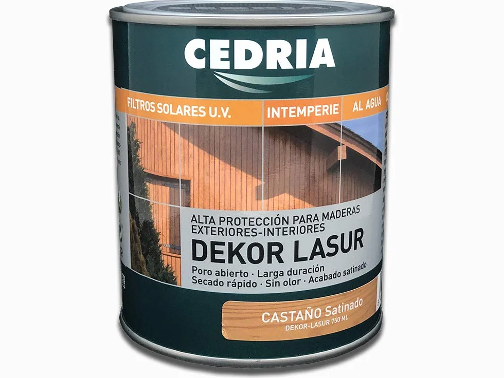CEDRIA DEKOR LASUR CASTAÑO 4 L.