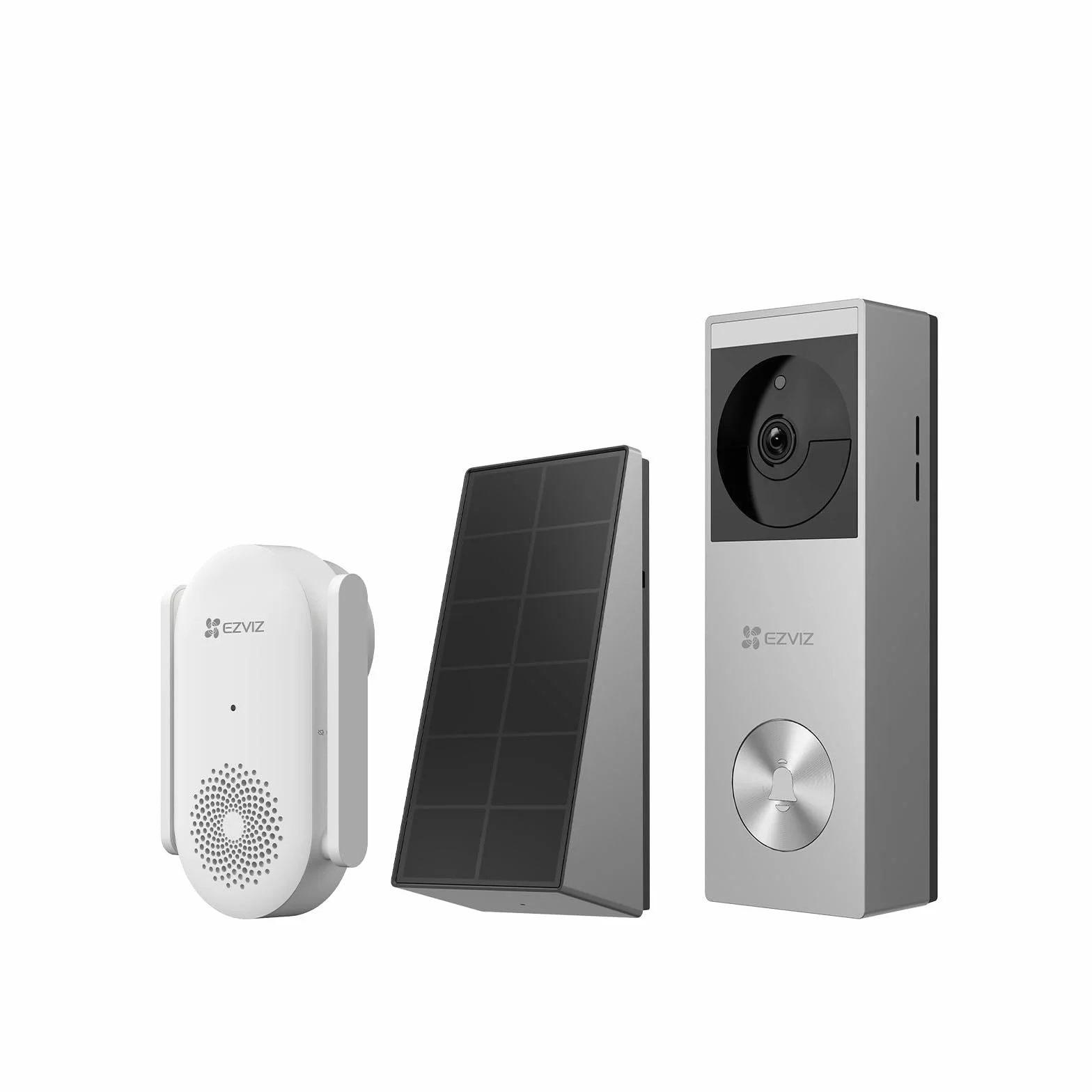 EZVIZ CP3 Pro Chime CH1 Timbre de Video Inalámbrico 2K, Exterior Impermeable, Detección de Personas, Visión Nocturna en Color, Audio Bidireccional, 8GB eMMC