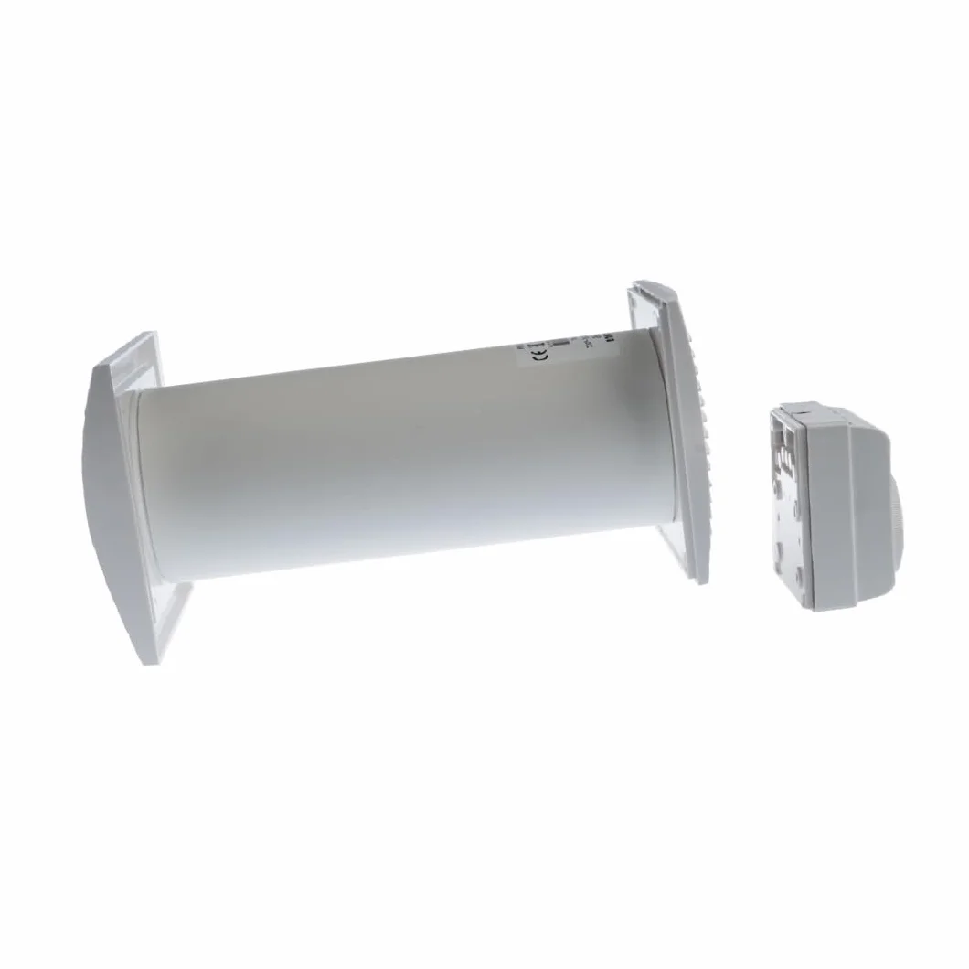 Europlast Ø 125 mm Intercambiador de calor con termostato – Kit de distribución de calor de pared – Plástico blanco