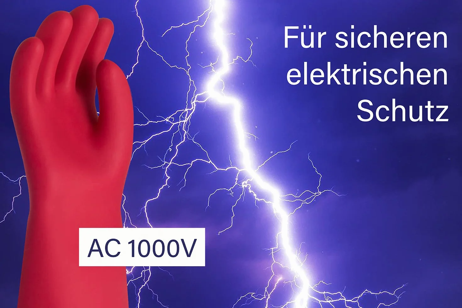 PRO FIT 703 - Guantes de protección para electricista - Guantes de trabajo contra electricidad - EN 60903 (clase 0) - Rojo - 10/XL