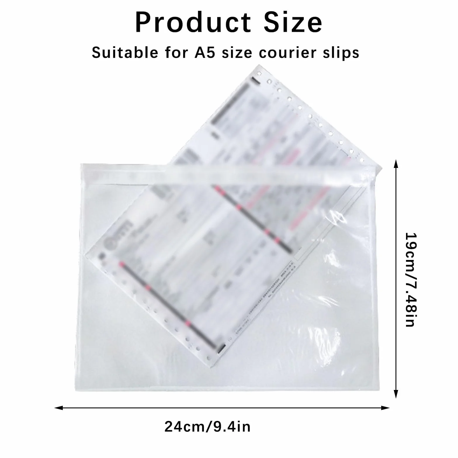Bolsa Adhesiva Portadocumentos, Sobres Para Albaranes, Sobres Portadocumentos Adhesivos, Bolsa de Albaran, Guarda Albaranes, Facturas, Se Adapta a Documentos de Tamaño A5, 25 Piezas, Transparente